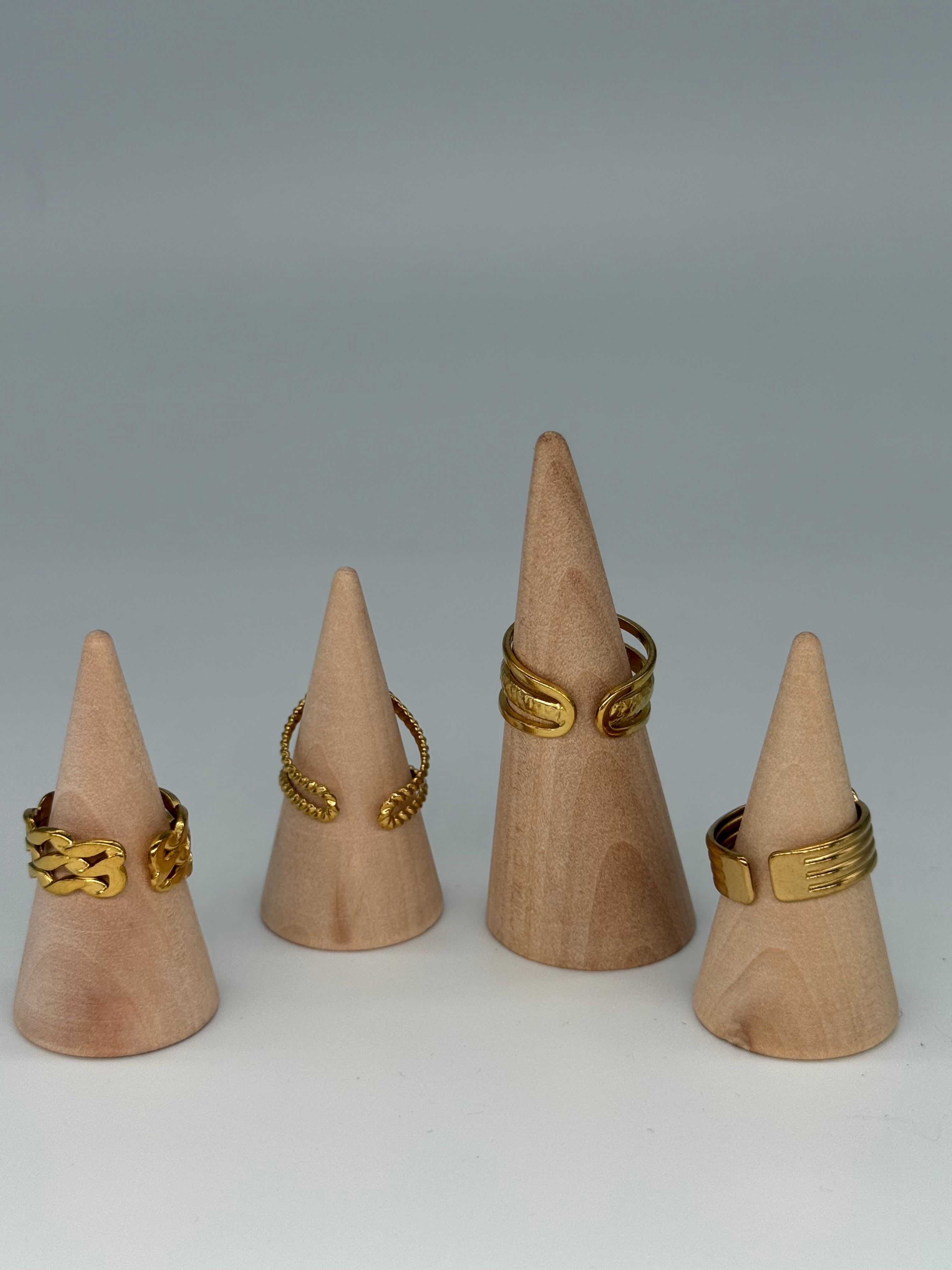 CHAINED Ring - Edelstahl, 18k vergoldet
