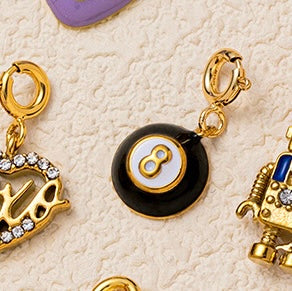 Charms Anhänger - DIY KETTE - wasserfest, Edelstahl, 18k vergoldet