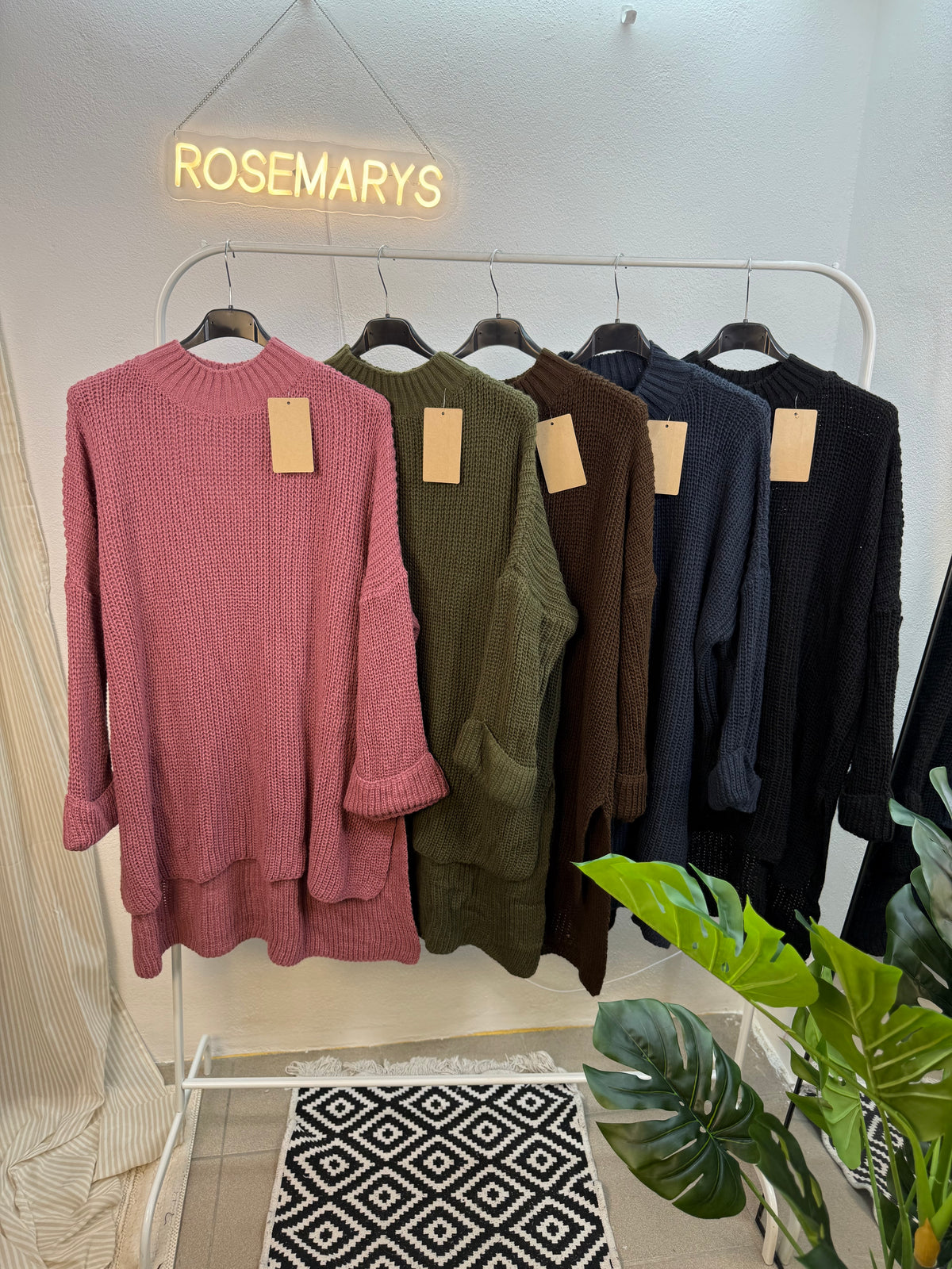 LUNA Oversize-Pullover mit Stehkragen - Einheitsgröße von 36-46