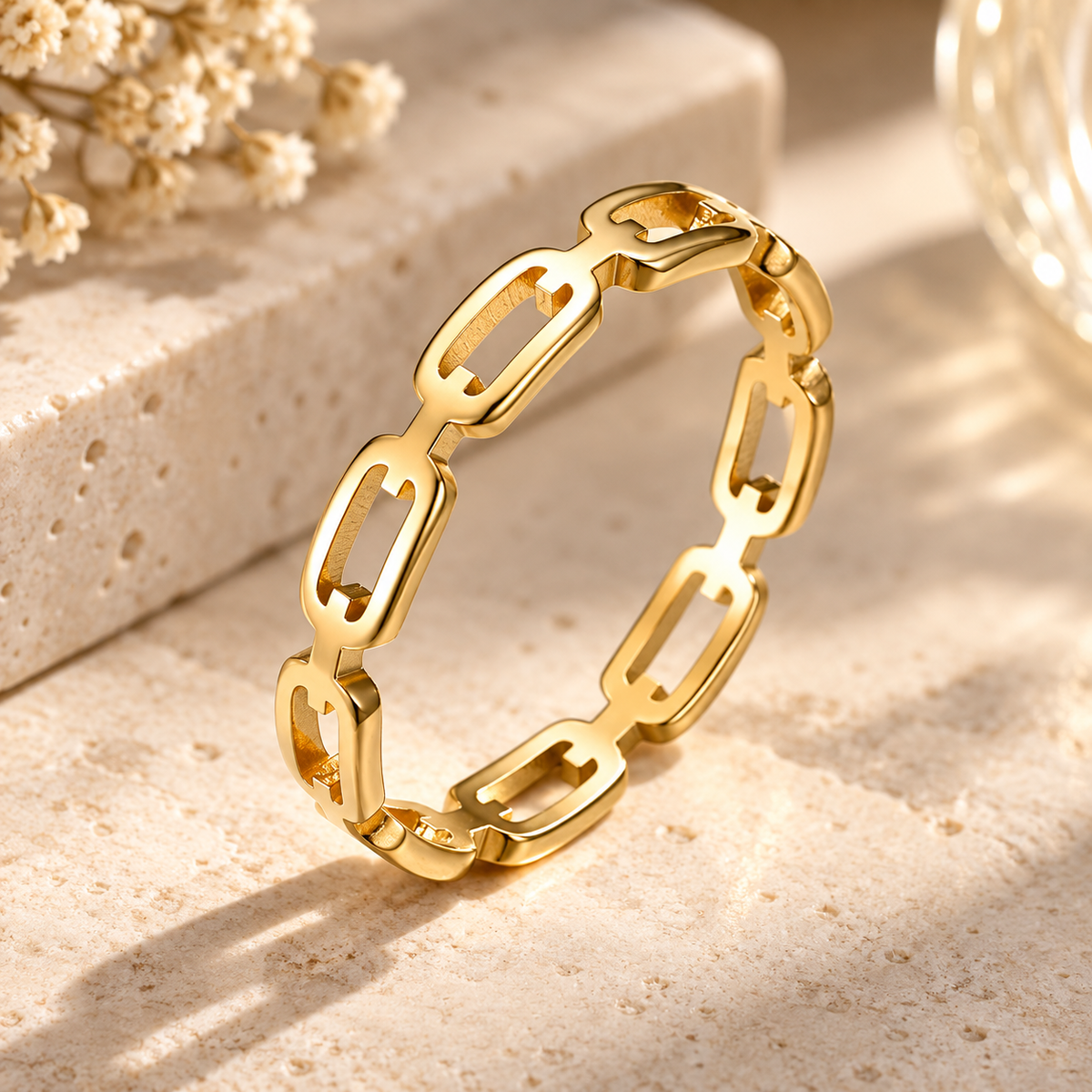 CELINE Link Ring – 18K vergoldeter Edelstahl