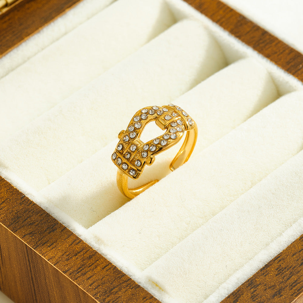 VÉRA – Statement Ring - Aus Edelstahl und 18K vergoldet