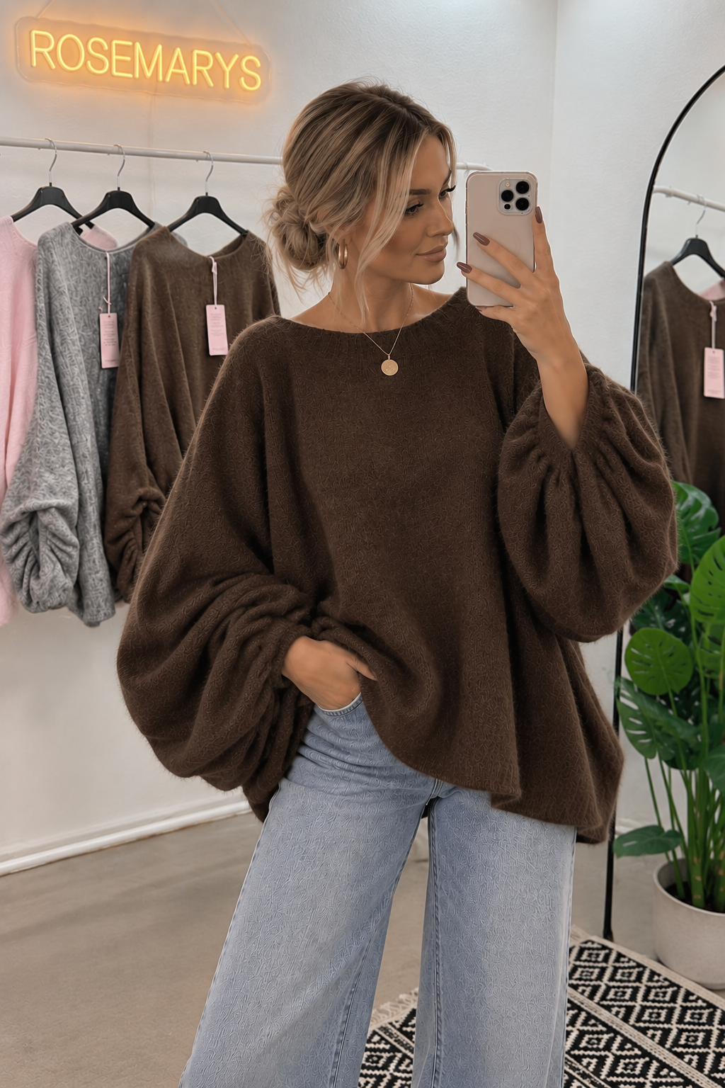 BALLOON KNIT 🤎 - Ultra Oversize Pullover mit Alpaka-Wolle - bis 48/50 tragbar