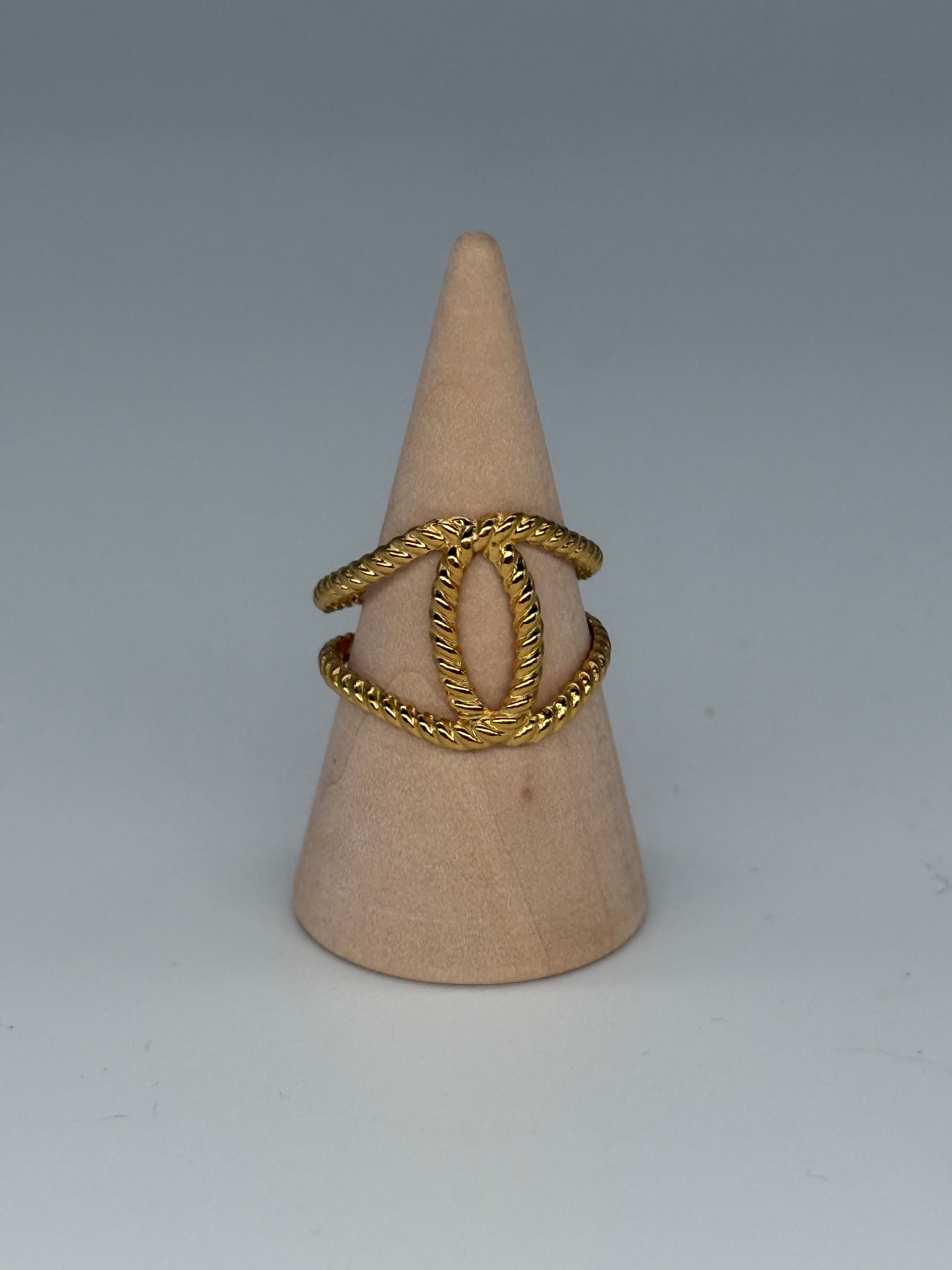TWISTED Ring - wasserfest, Edelstahl