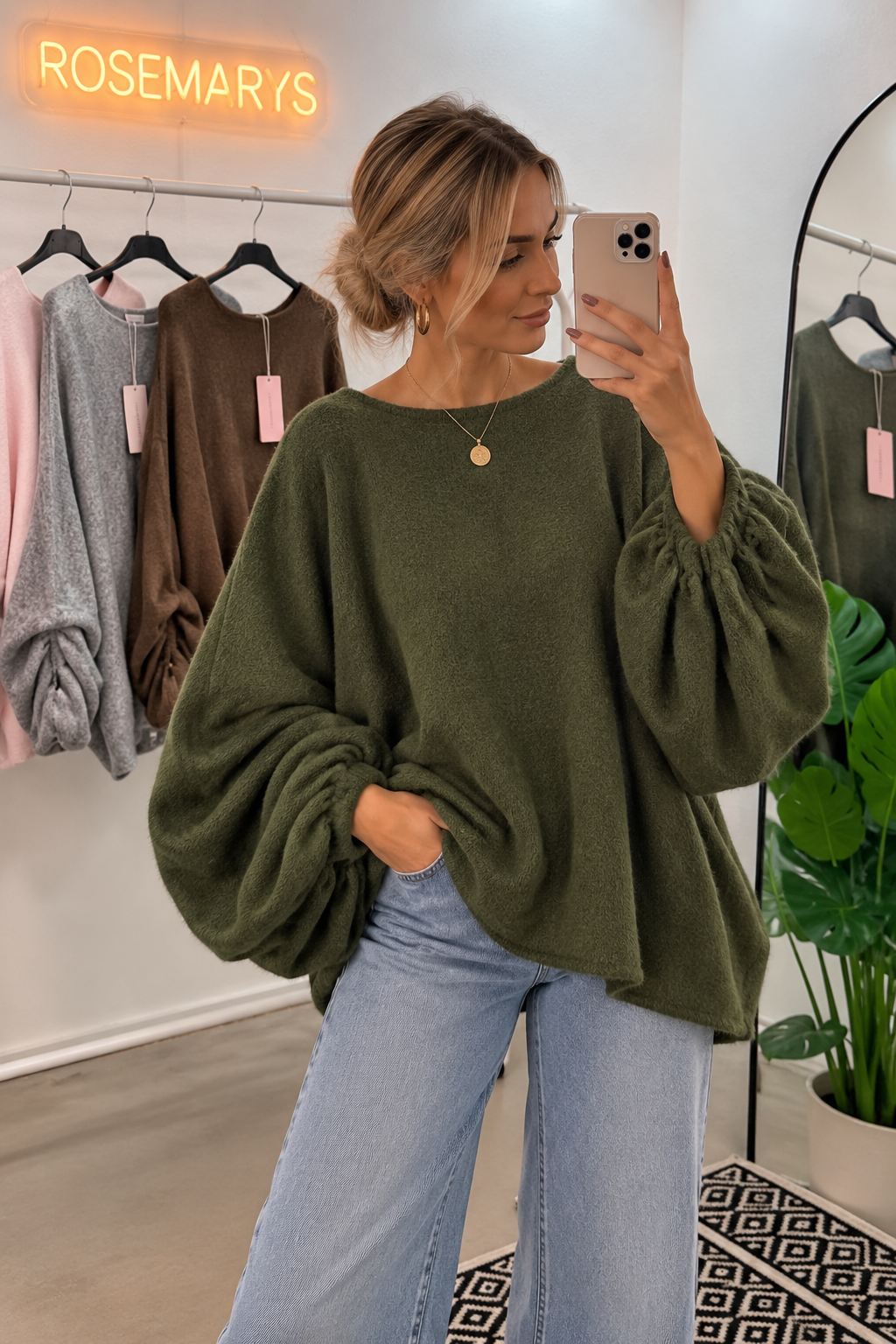 BALLOON KNIT 🤎 - Ultra Oversize Pullover mit Alpaka-Wolle - bis 48/50 tragbar