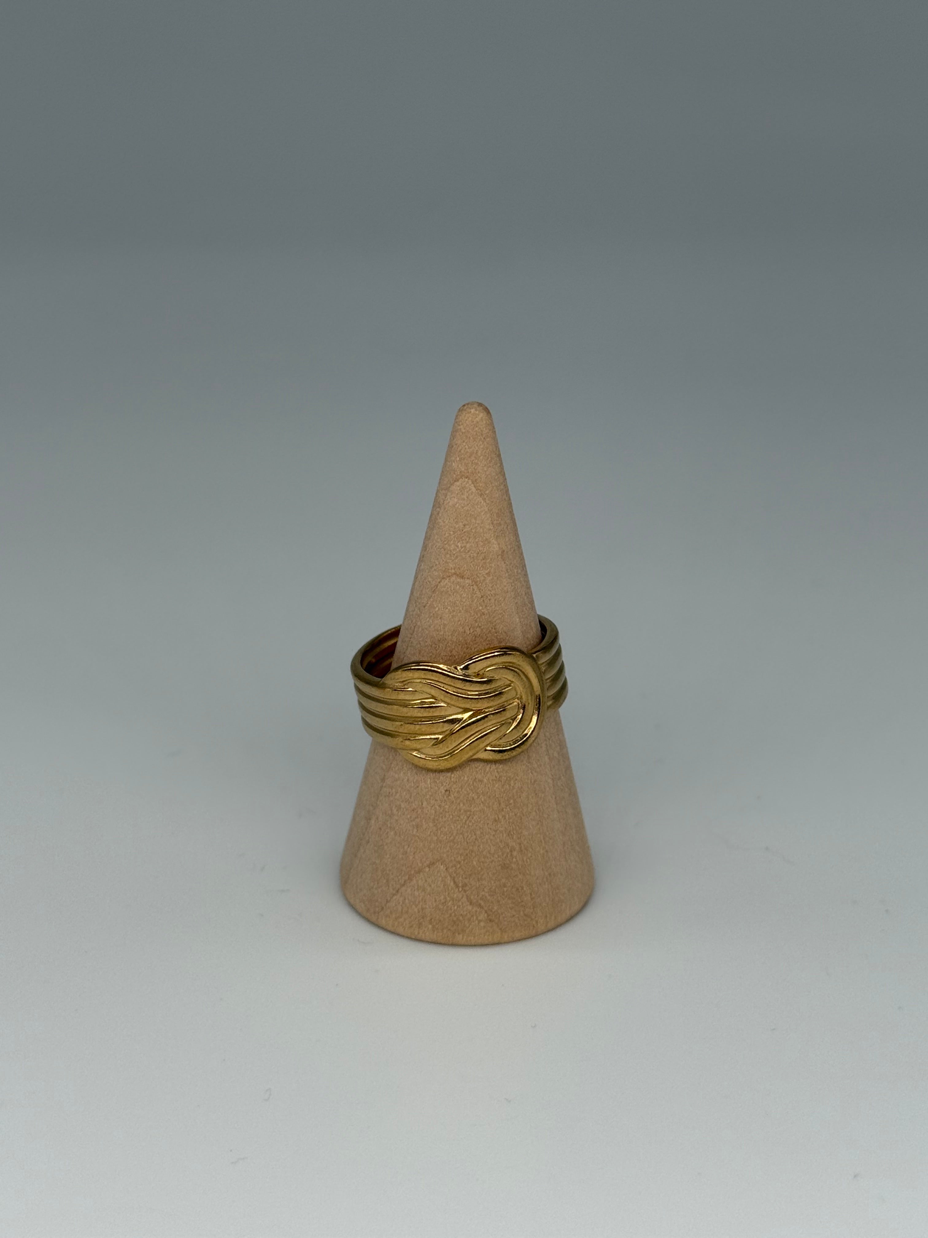 FLOW Ring - Edelstahl, 18k vergoldet