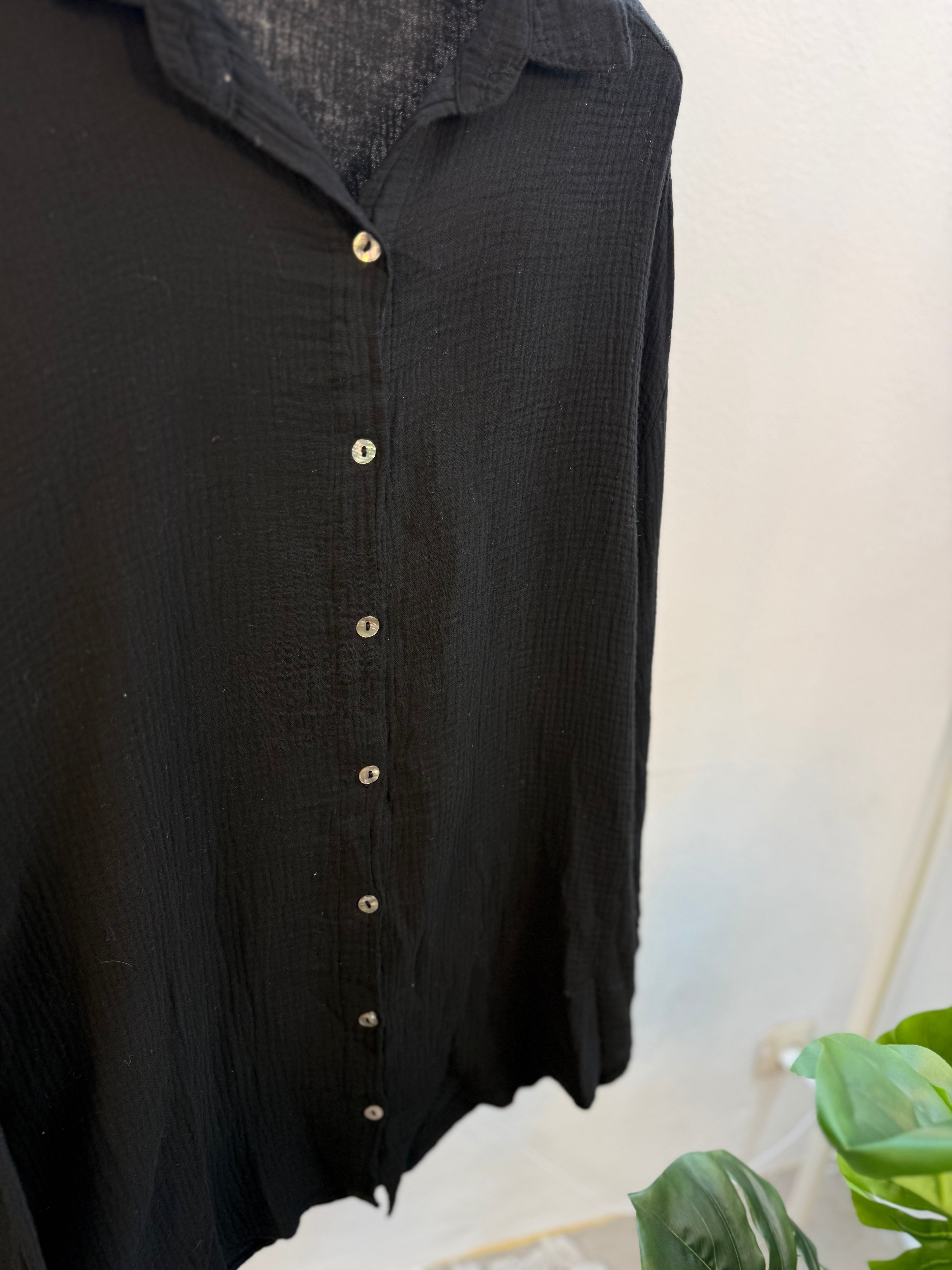 Musselin Oversize Bluse – Made in Italy