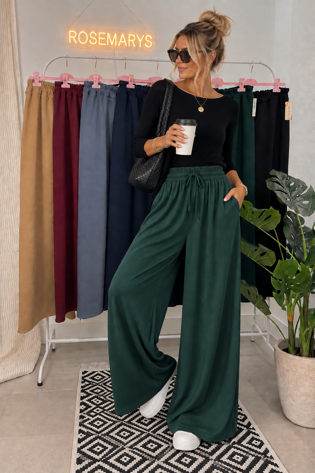 Oversize Buttersoft Wide-Leg Hose mit Schnürbund 🤎 - passt von 40-46/48