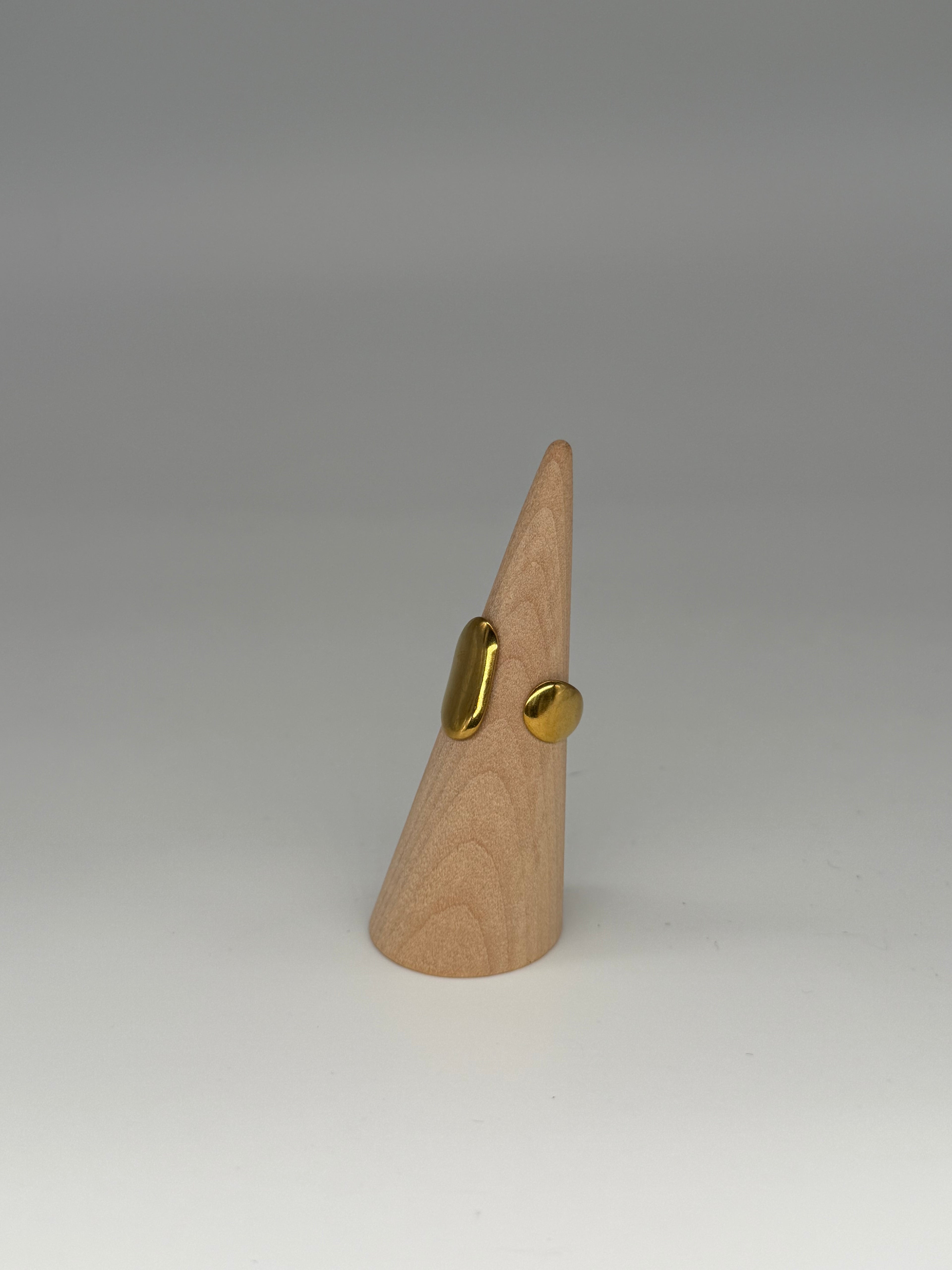 AURA Ring - Edelstahl, 18K vergoldet + größenverstellbar