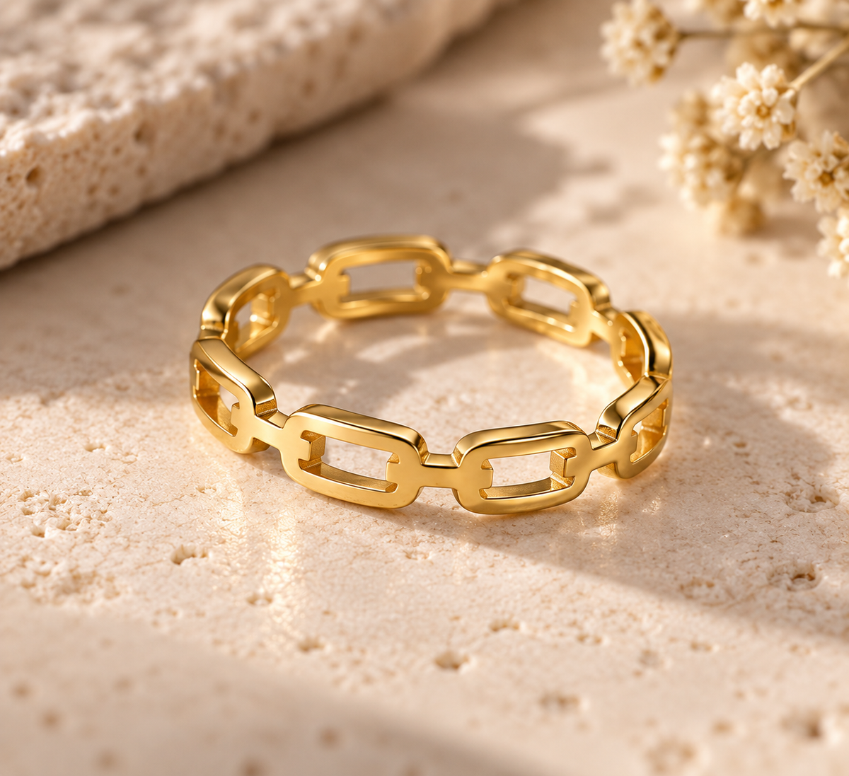 CELINE Link Ring – 18K vergoldeter Edelstahl