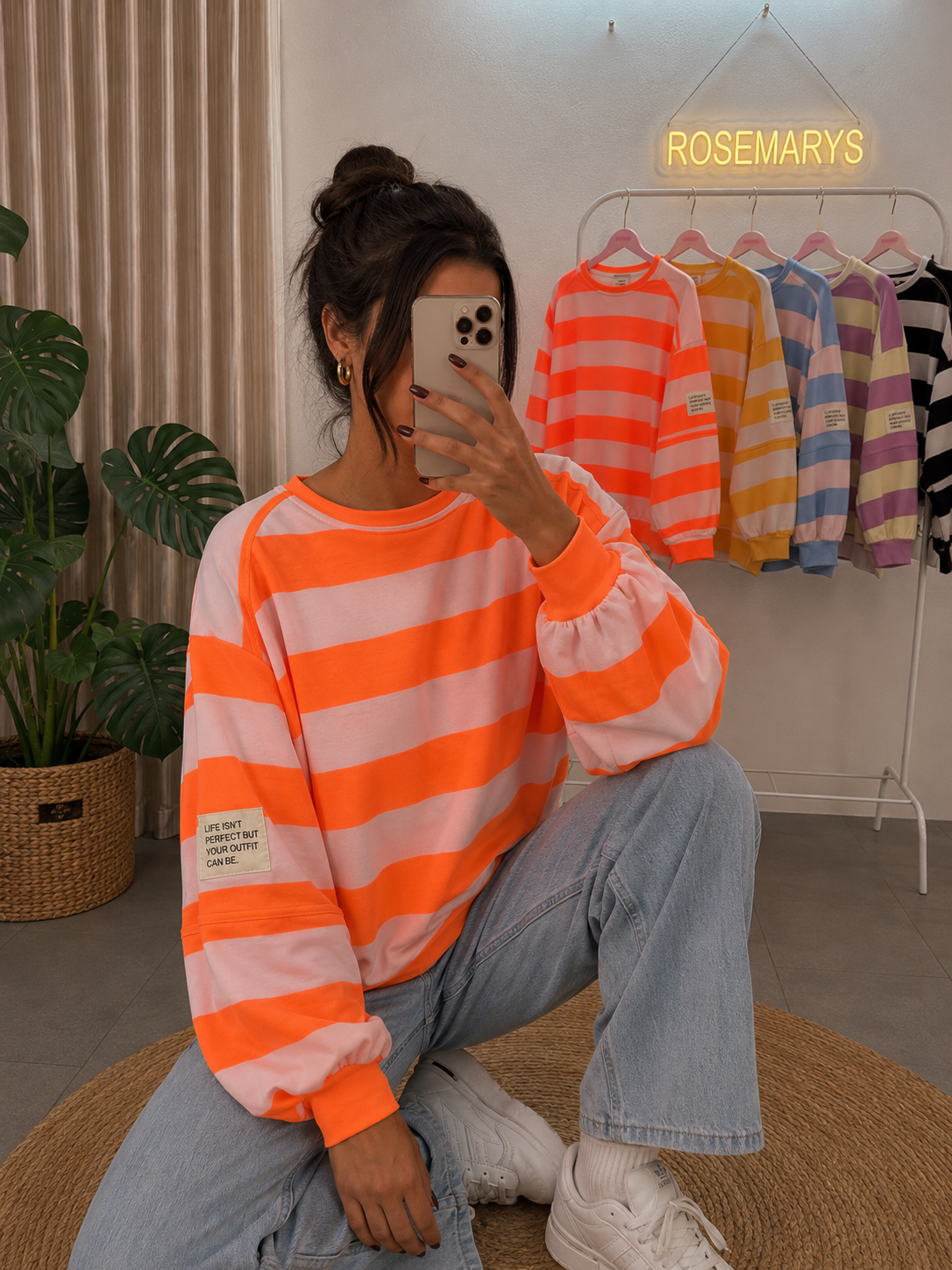 Color Crush Oversize-Pullover 🌈 - mit Streifen