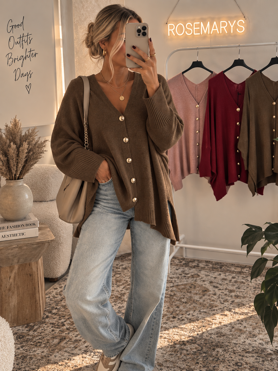 Ultra Oversize Strickjacke ELISA - butterweich dank Viskose - bis 48/50 tragbar