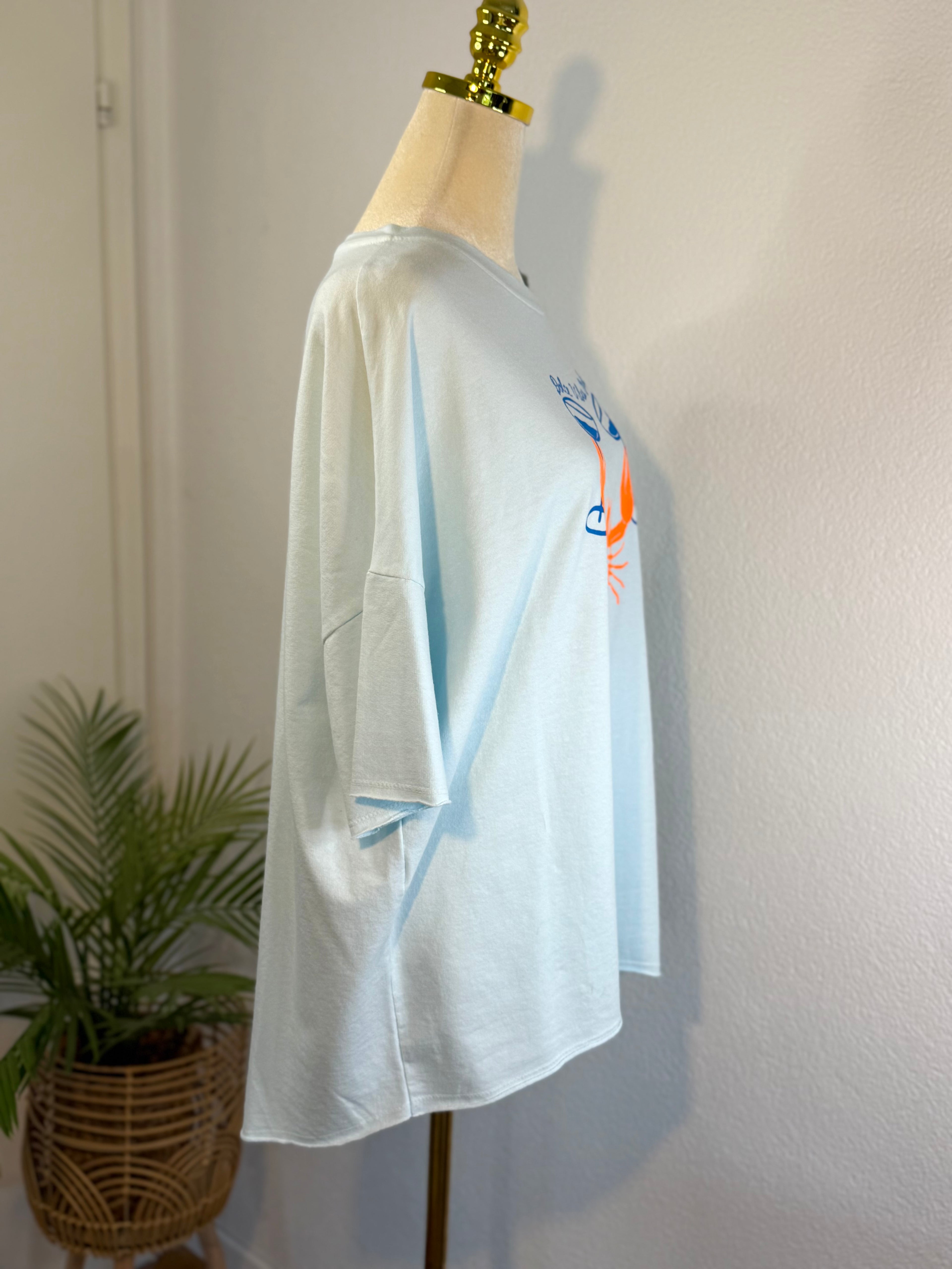 Tshirt Dolce Vibes Only mit Hummerdesign in verschiedenen Farben