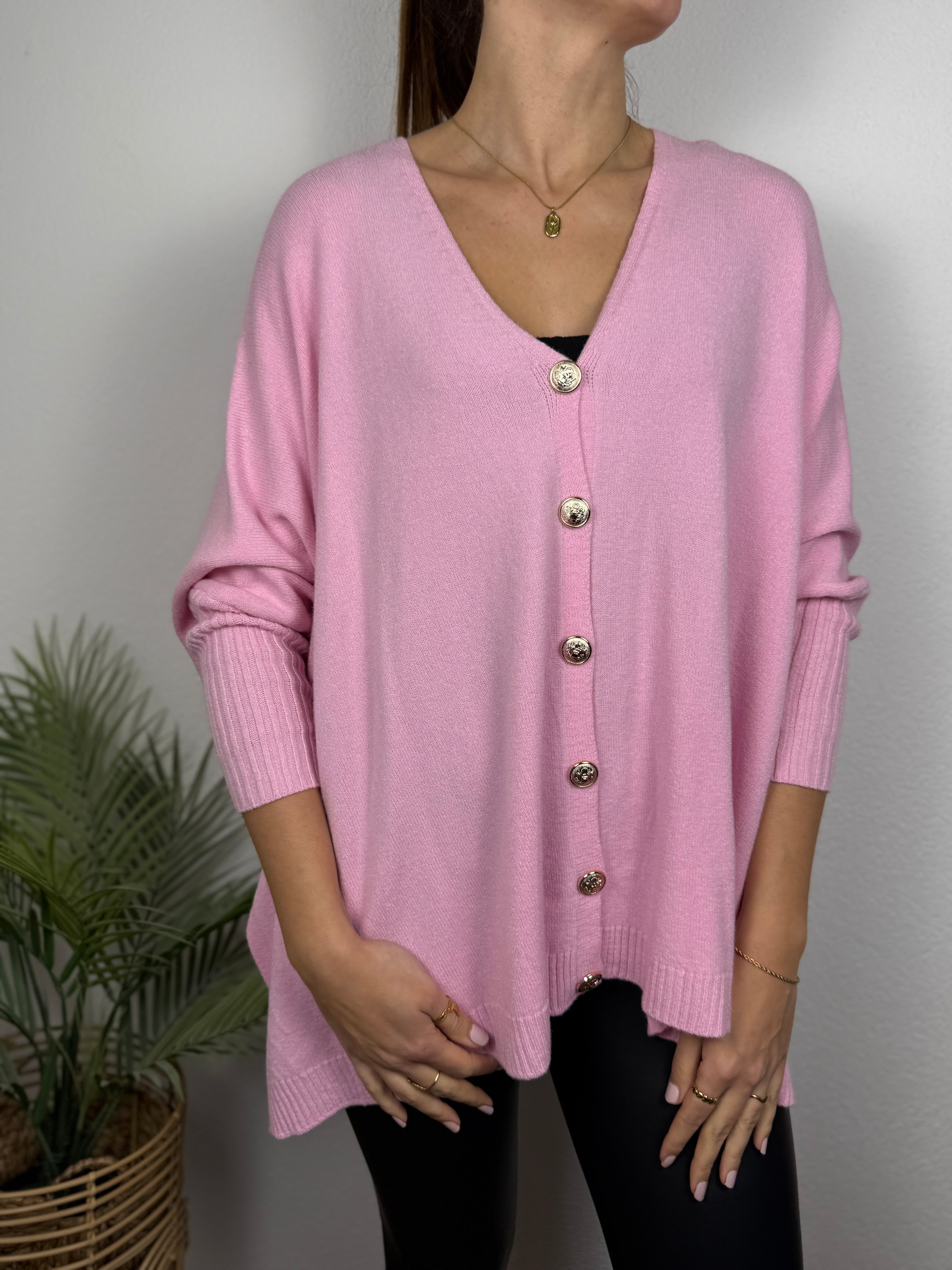 Ultra Oversize Strickjacke Elisa mit Knöpfen - butterweich dank Viskose (Kopie)