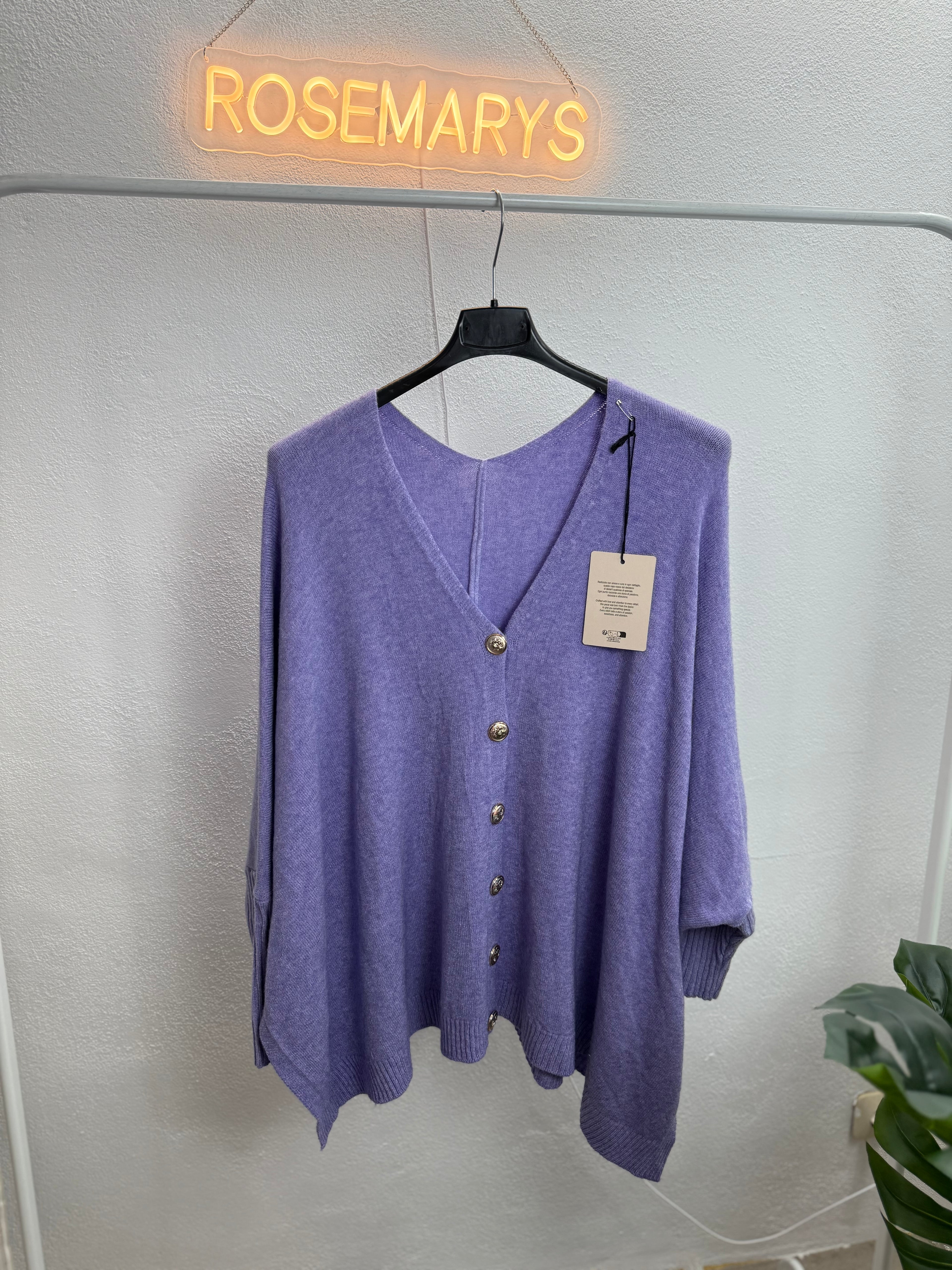 Ultra Oversize Strickjacke Elisa mit Knöpfen - butterweich dank Viskose (Kopie)