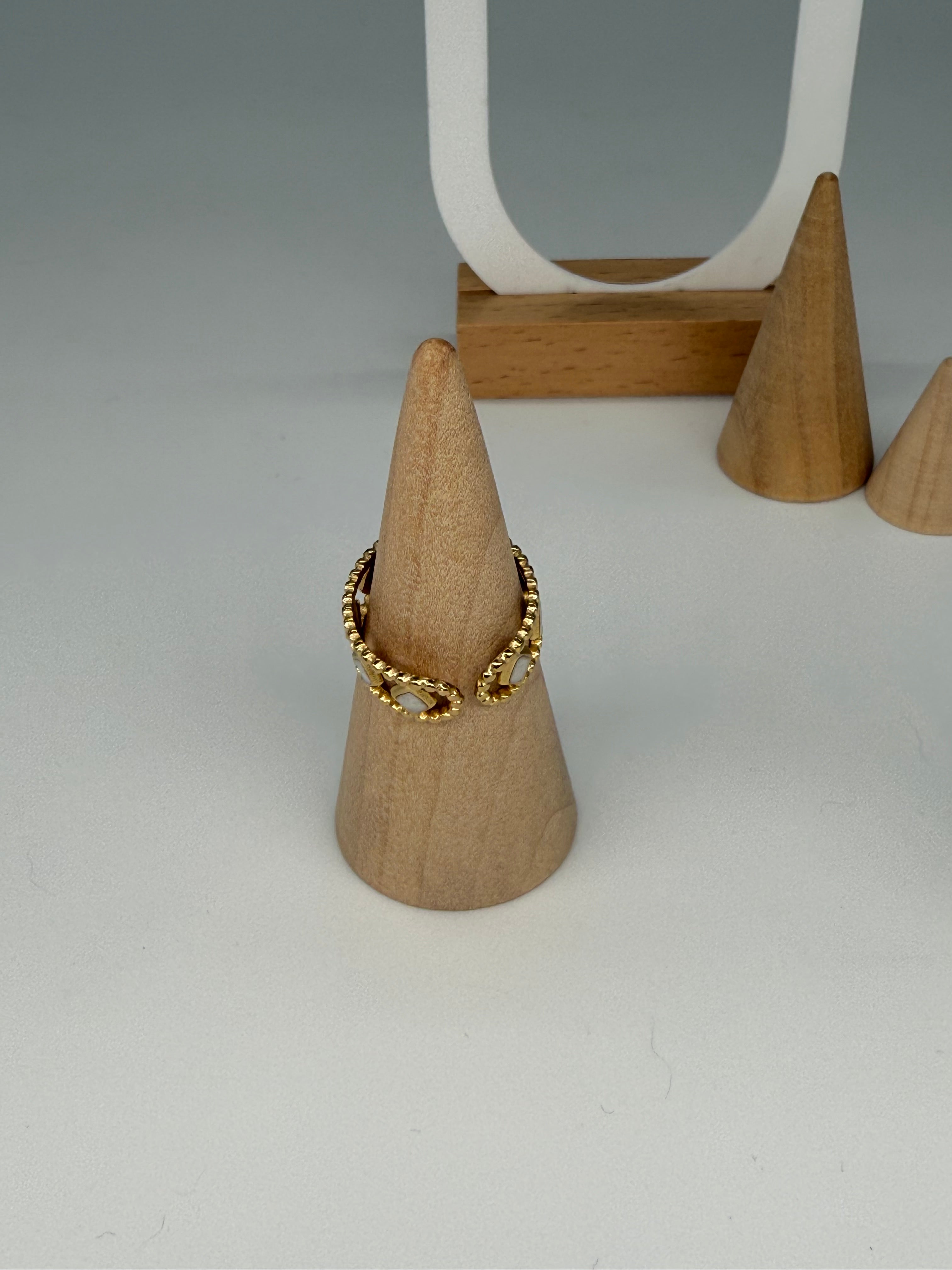 WHITE Edition Ringe - Größenverstellbar + 18K Vergoldung