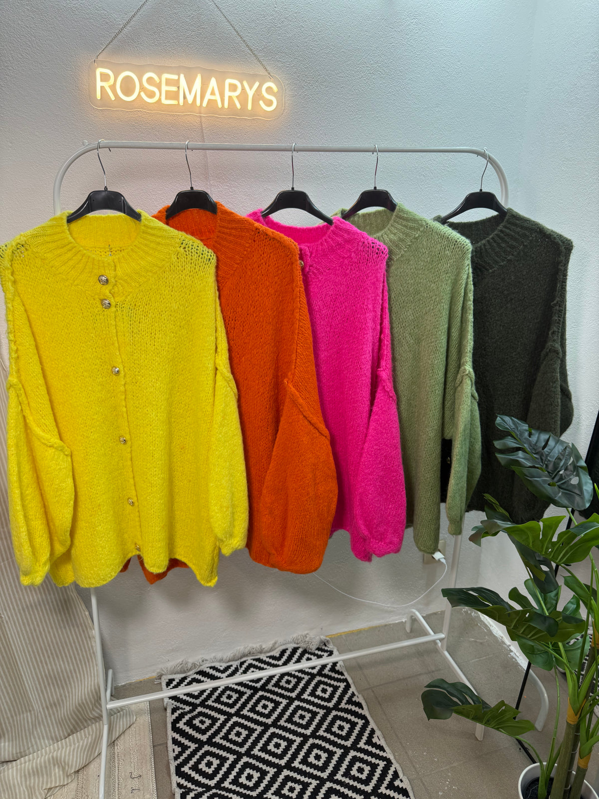Ultra Oversize Strickcardigan mit Knopfleiste
