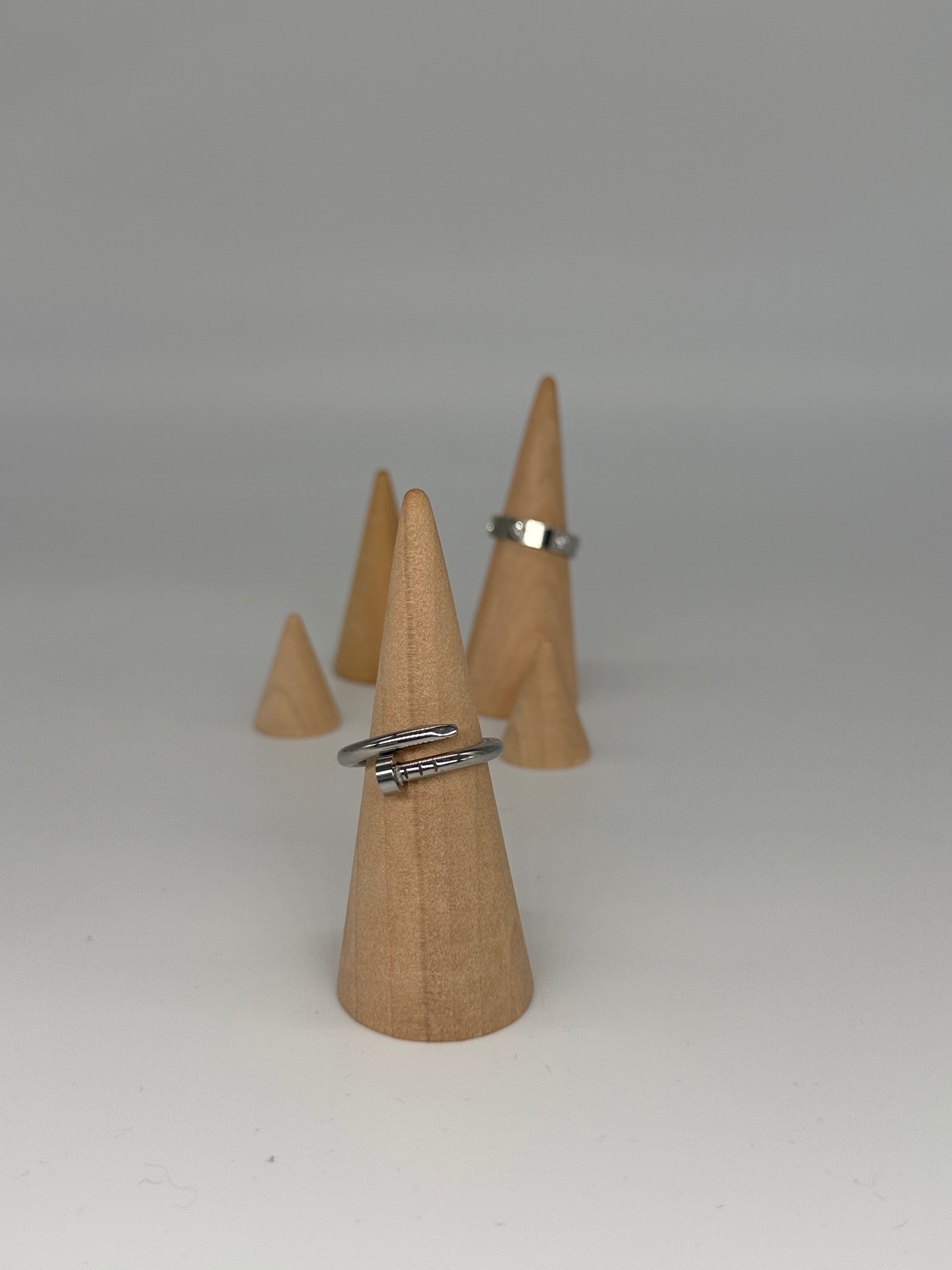 Edelstahlring im Nageldesign