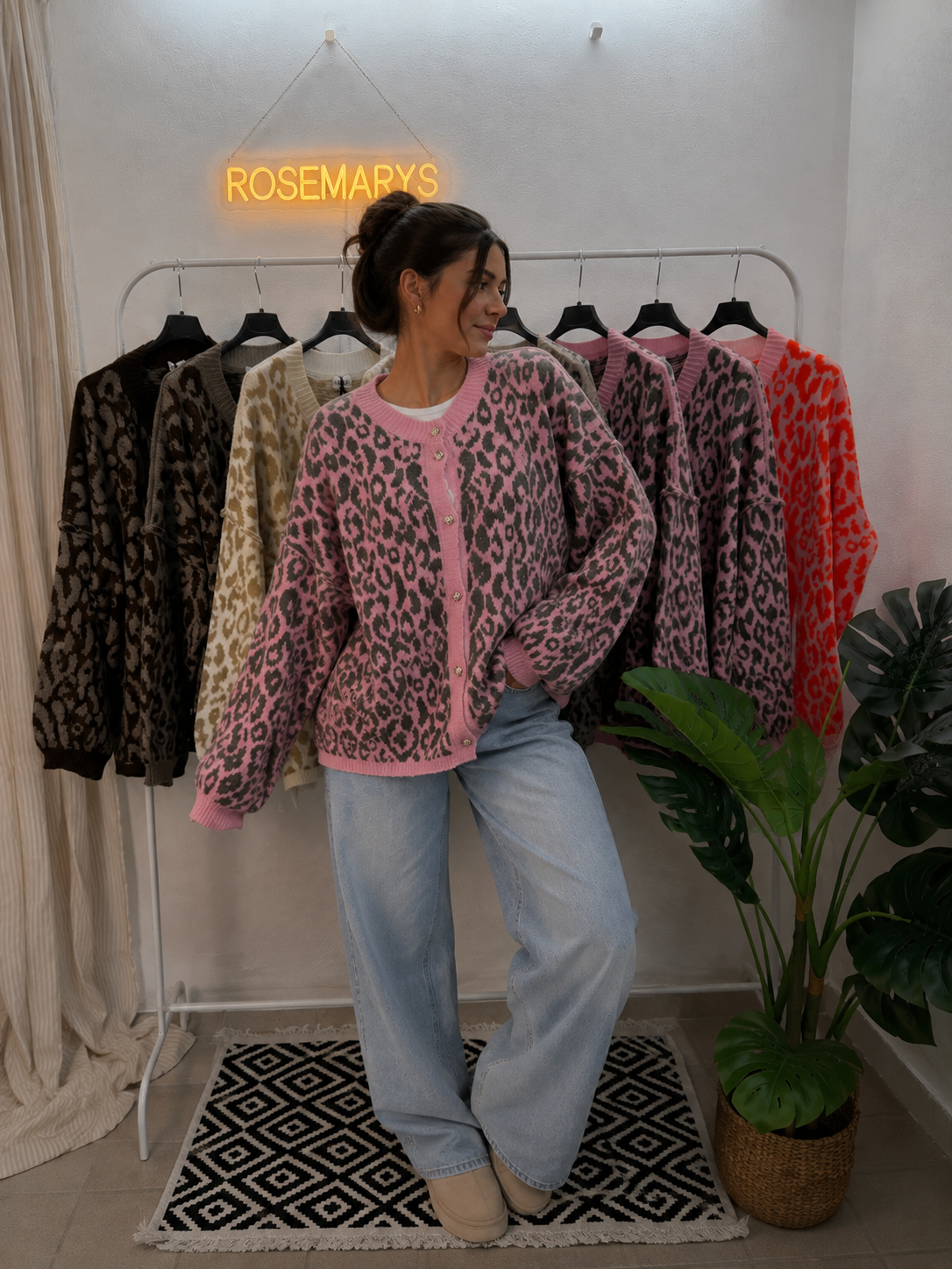 Oversize Cozy LEO Cardigan - mehrere Farben - bis 44/46 tragbar