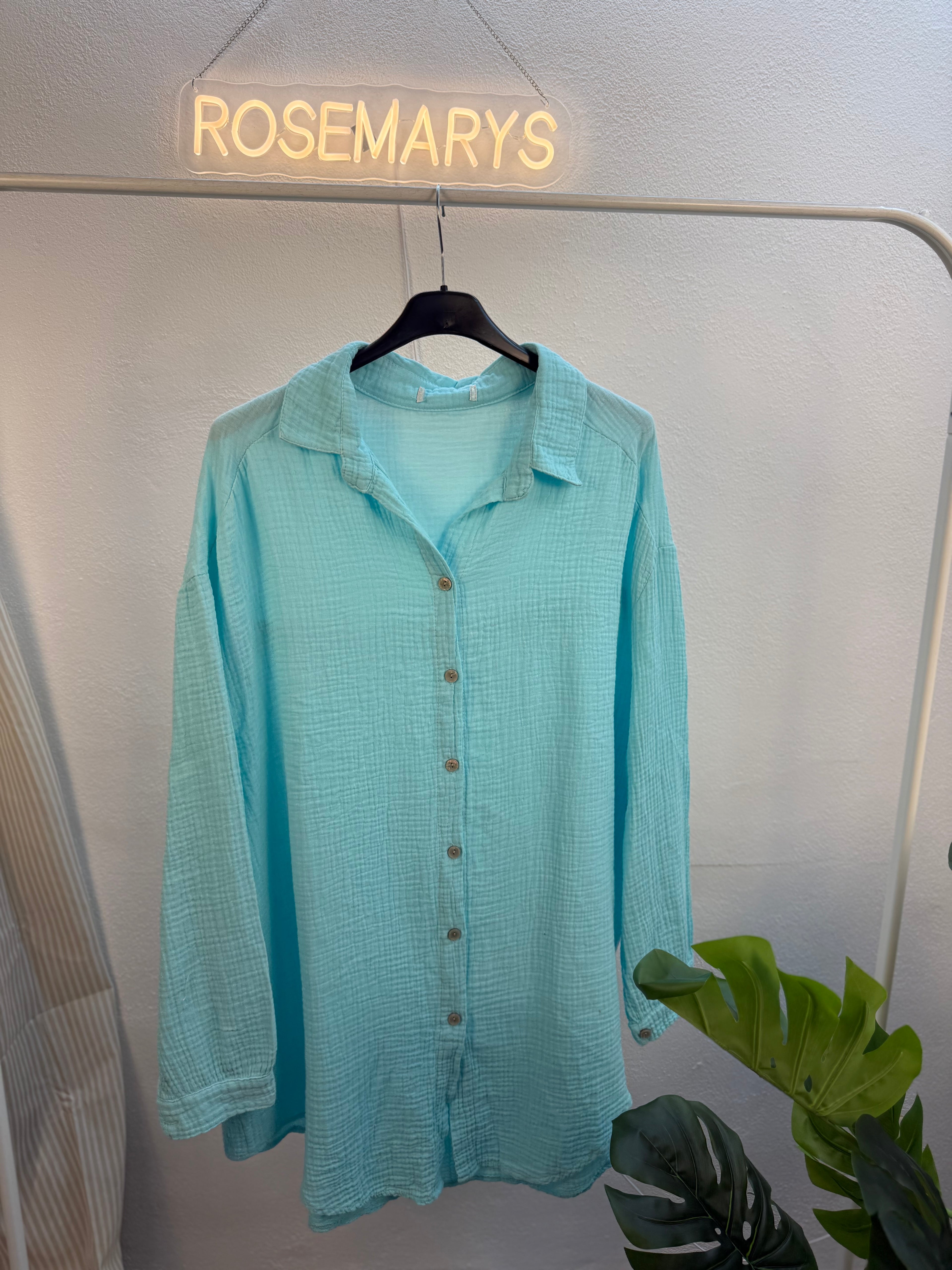 Musselin Oversize Bluse – Made in Italy