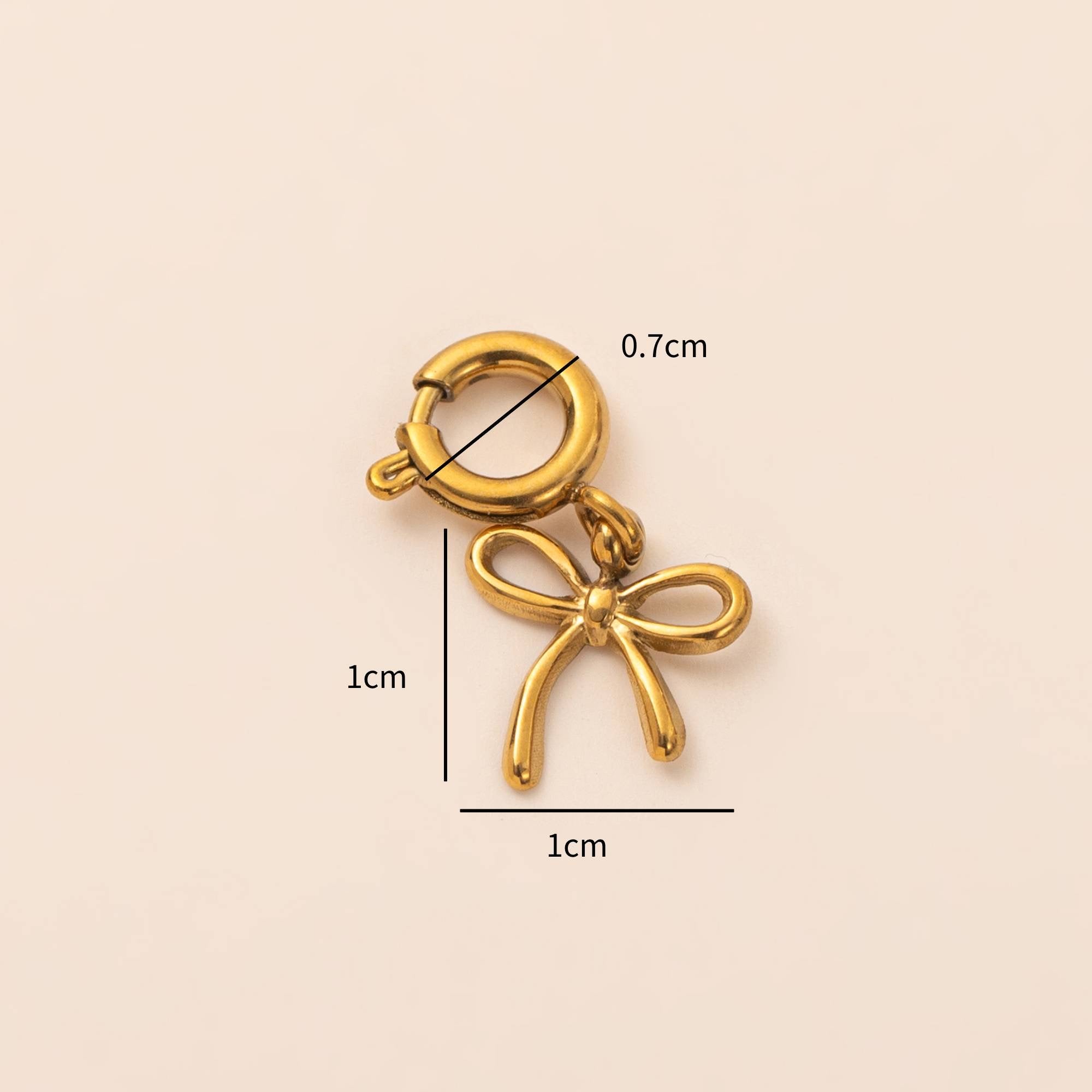Charms Anhänger - DIY KETTE - wasserfest, Edelstahl, 18k vergoldet
