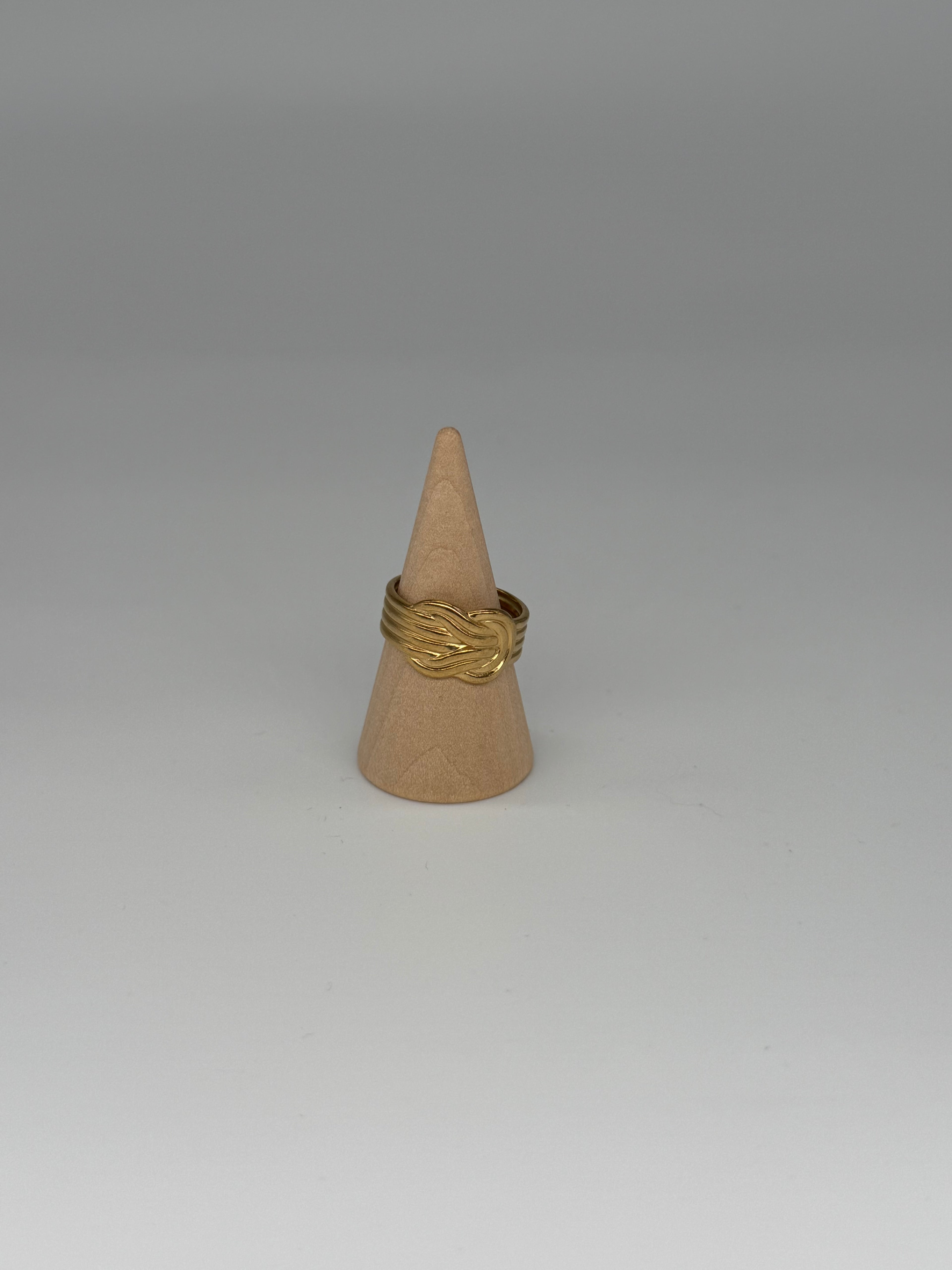 FLOW Ring - Edelstahl, 18k vergoldet