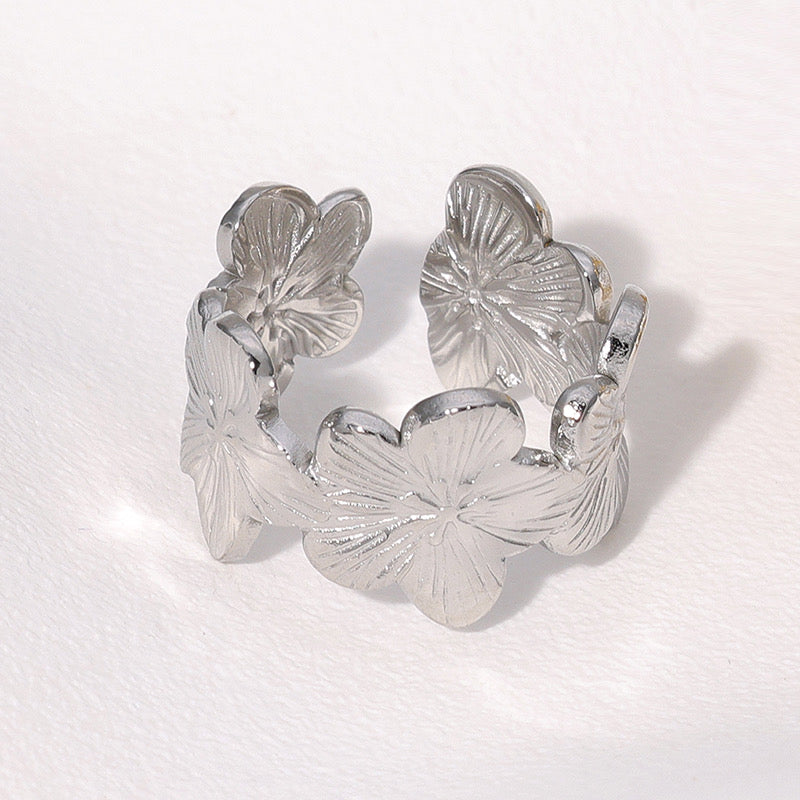 BLOSSOM Ring - Edelstahl und wasserfest. Gold und Silber