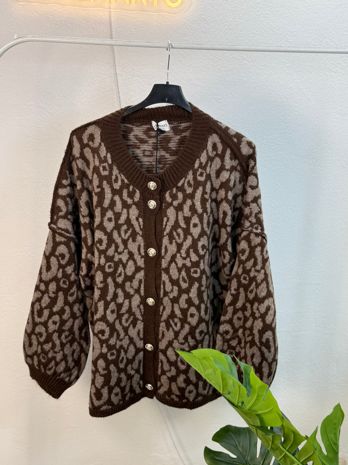 Oversize Cozy LEO Cardigan - mehrere Farben - bis 44/46 tragbar
