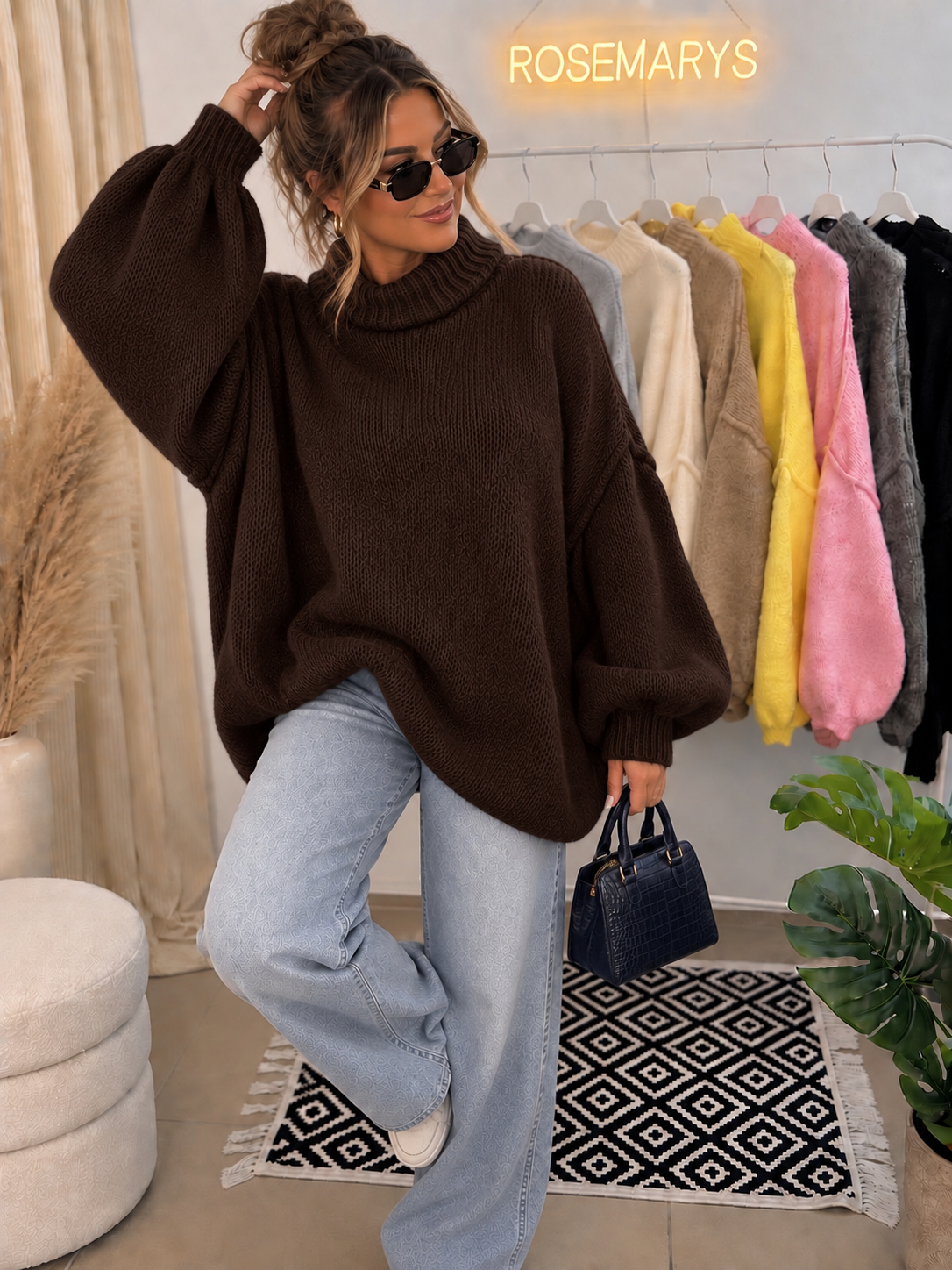 Ultra Oversize Kuschelpullover MOHAIR CLOUD - Einheitsgröße bis 48 tragbar
