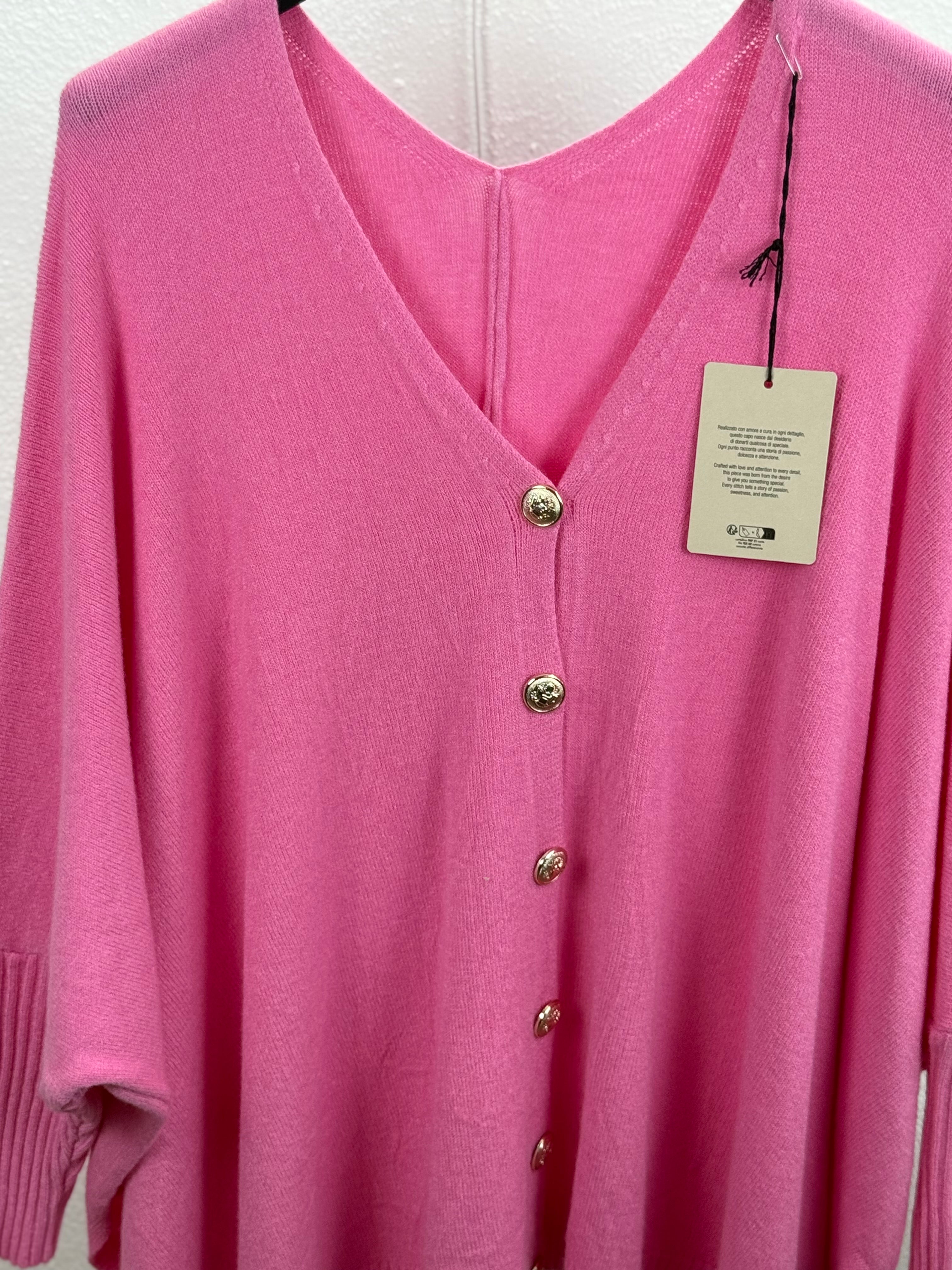 Ultra Oversize Strickjacke Elisa mit Knöpfen - butterweich dank Viskose (Kopie)