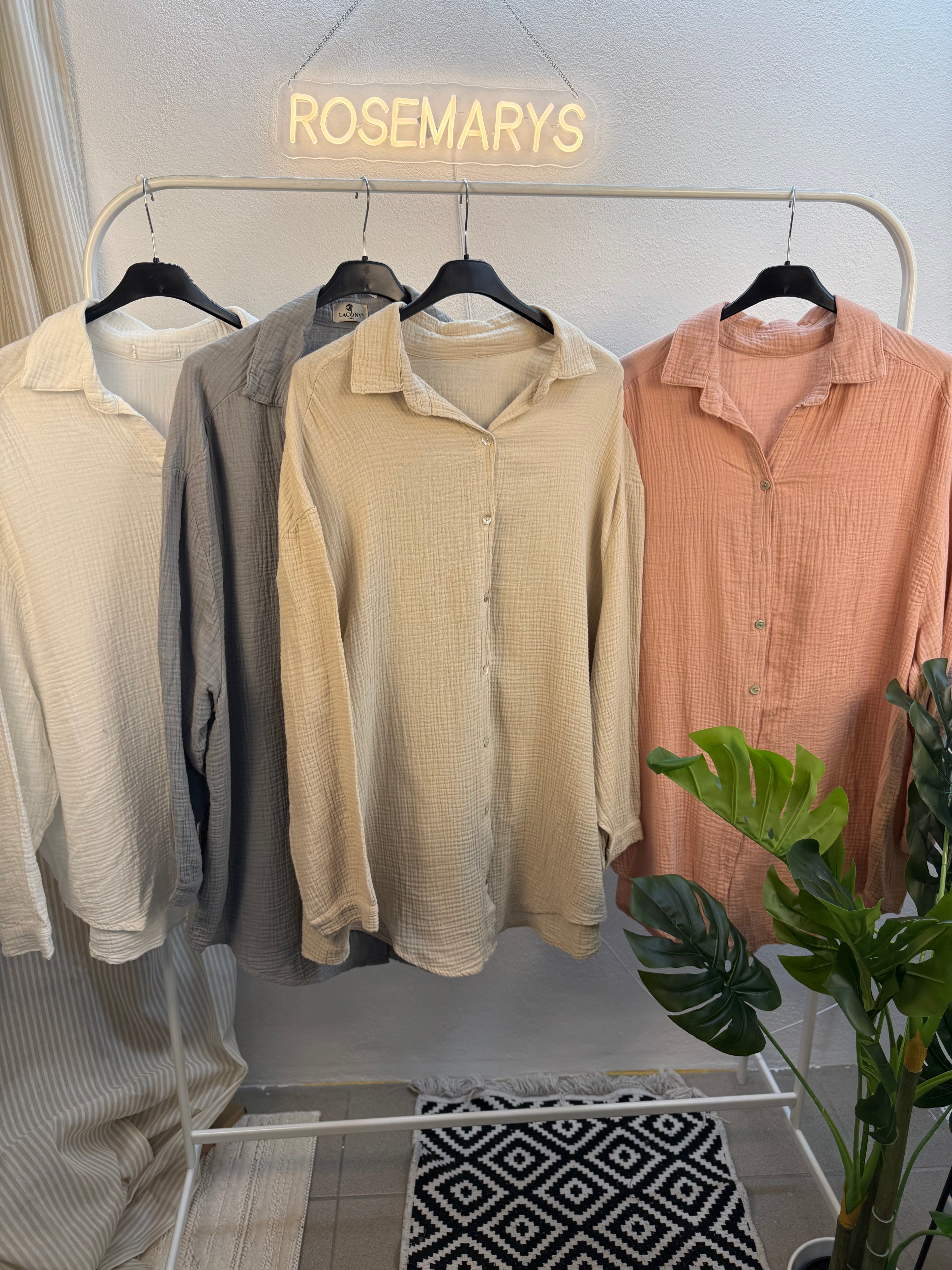 Musselin Oversize Bluse – Made in Italy