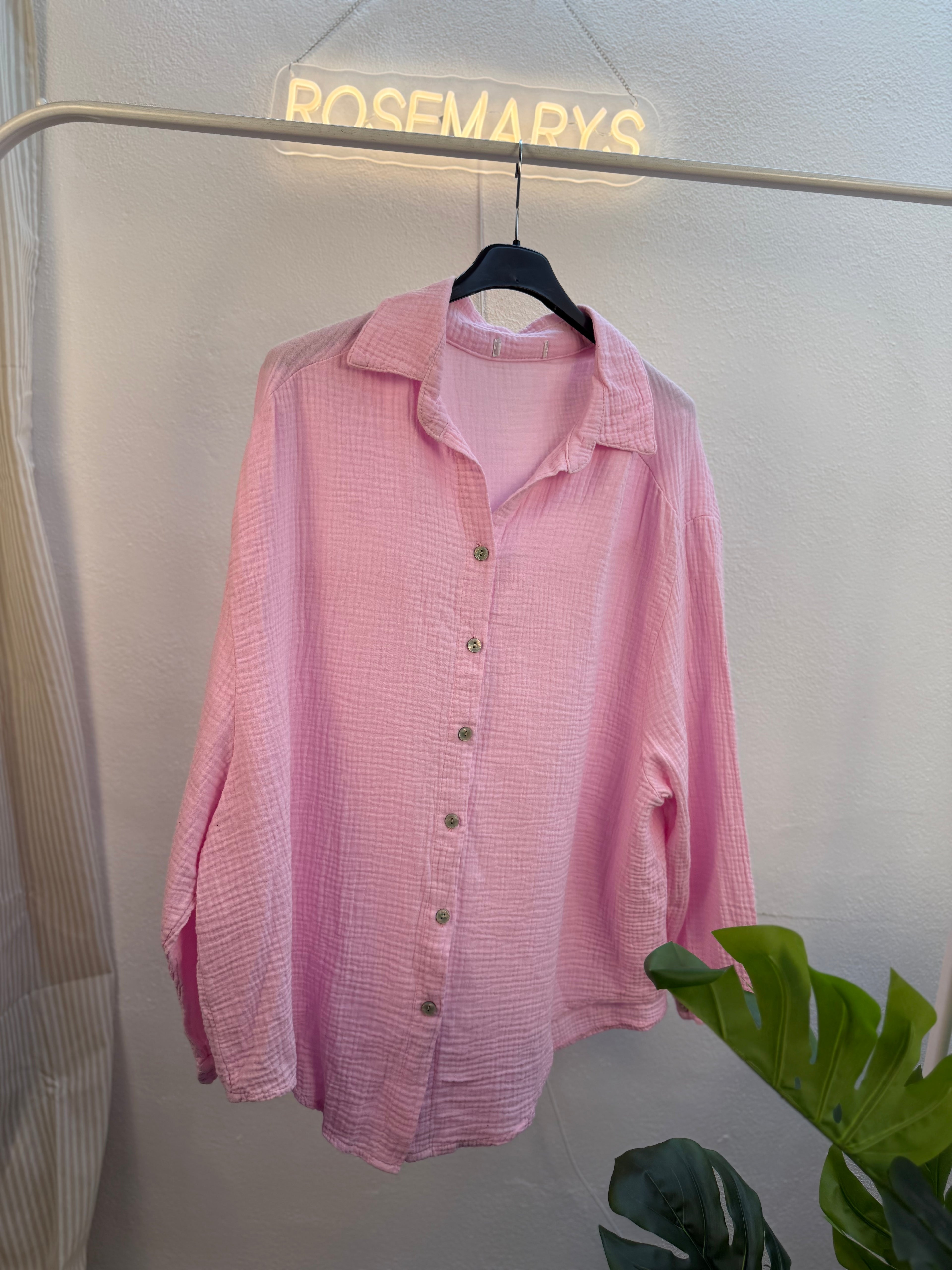 Musselin Oversize Bluse – Made in Italy