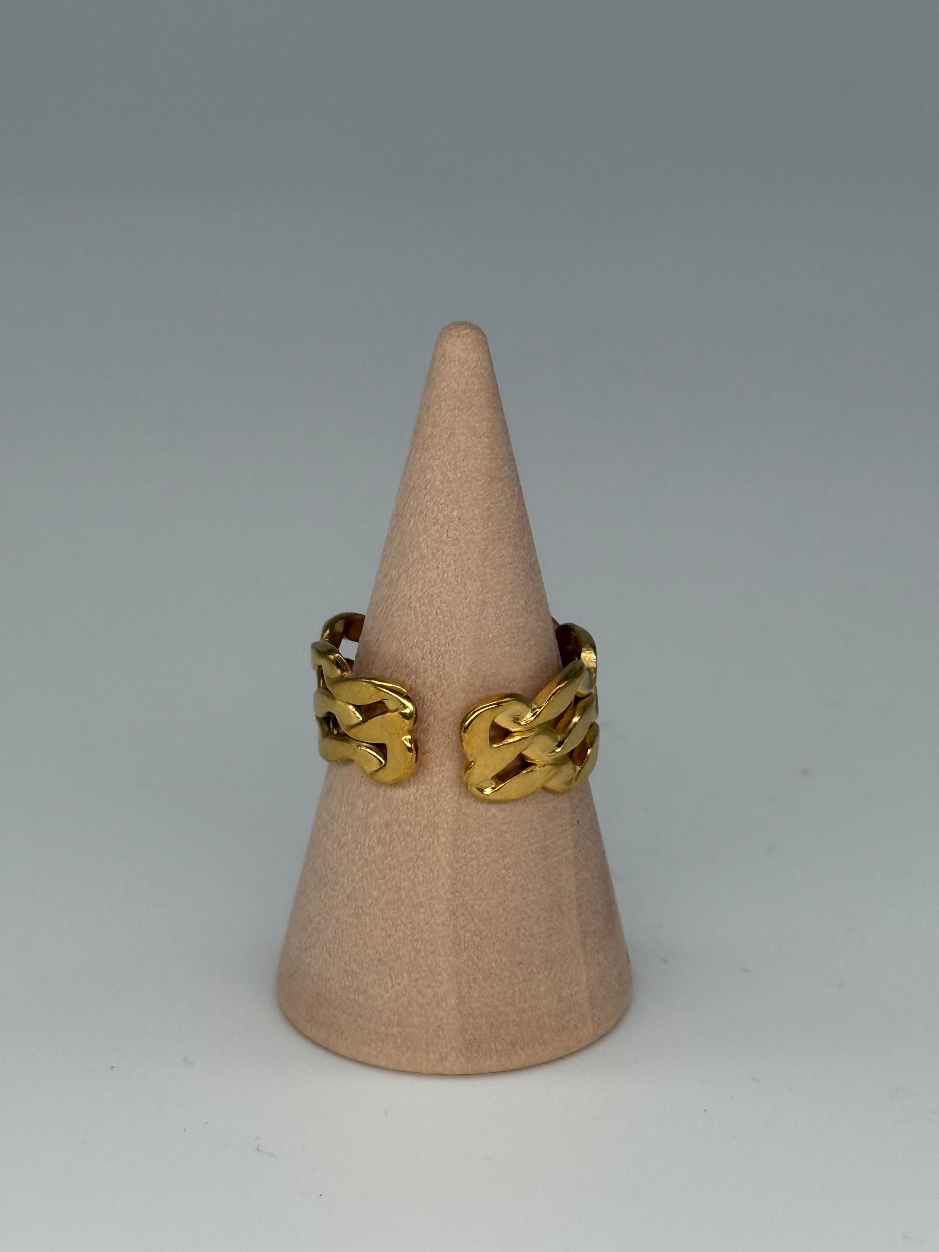 CHAINED Ring - Edelstahl, 18k vergoldet