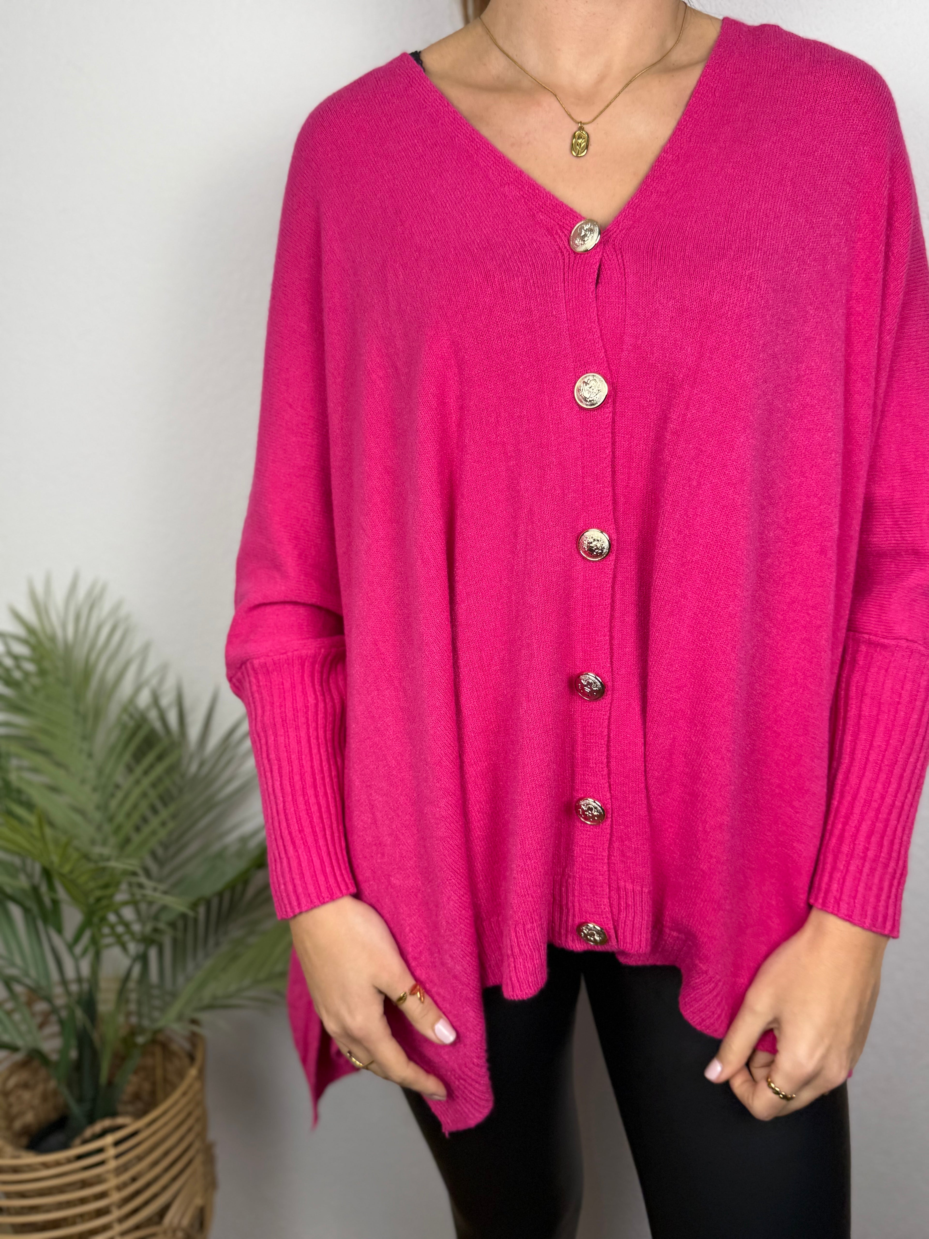 Ultra Oversize Strickjacke Elisa mit Knöpfen - butterweich dank Viskose (Kopie)