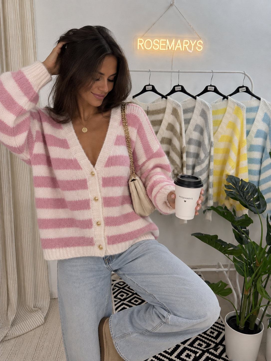 SOFT STRIPE CARDIGAN - mehrere Farben - bis 44/46 tragbar