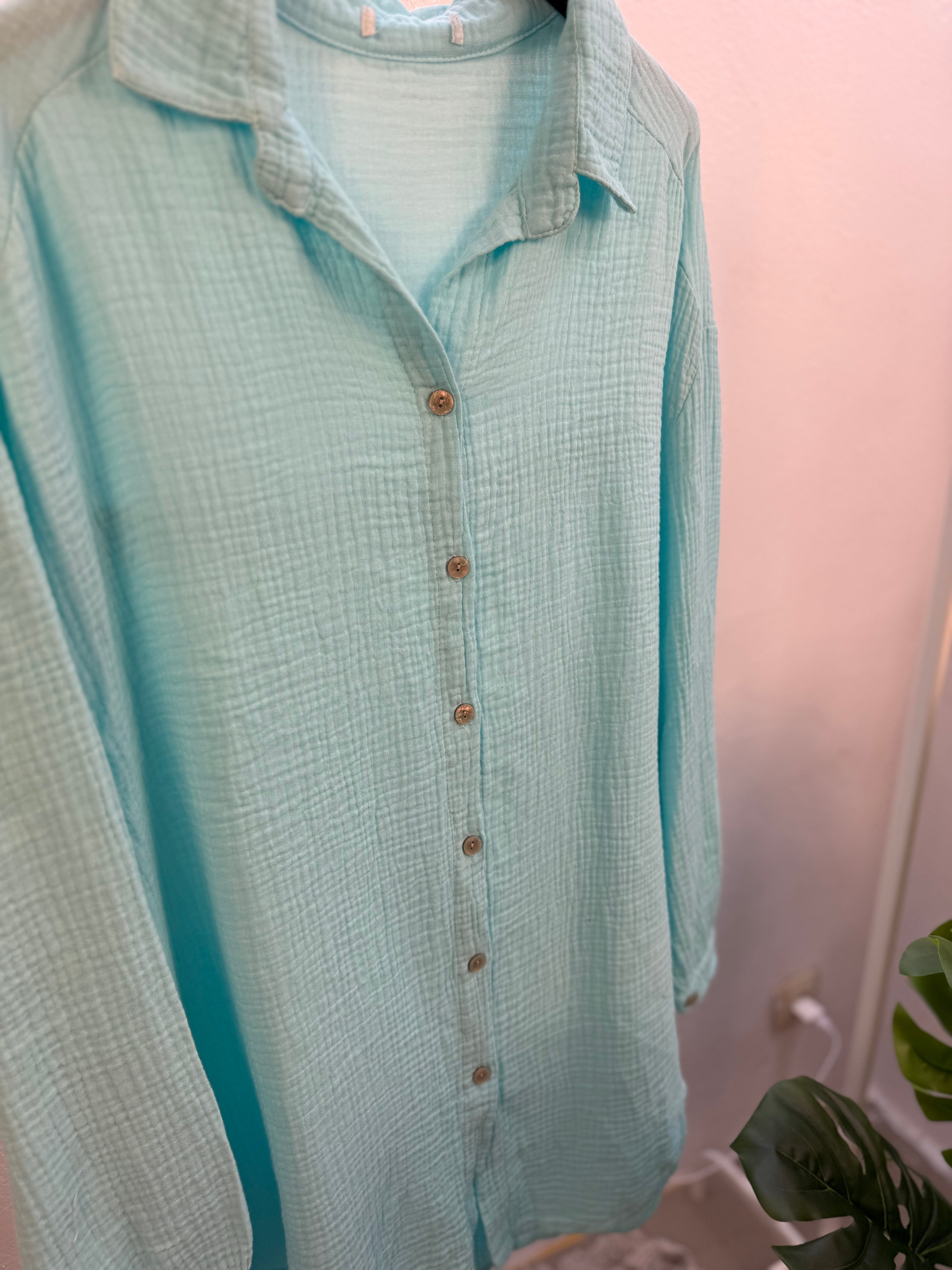 Musselin Oversize Bluse – Made in Italy
