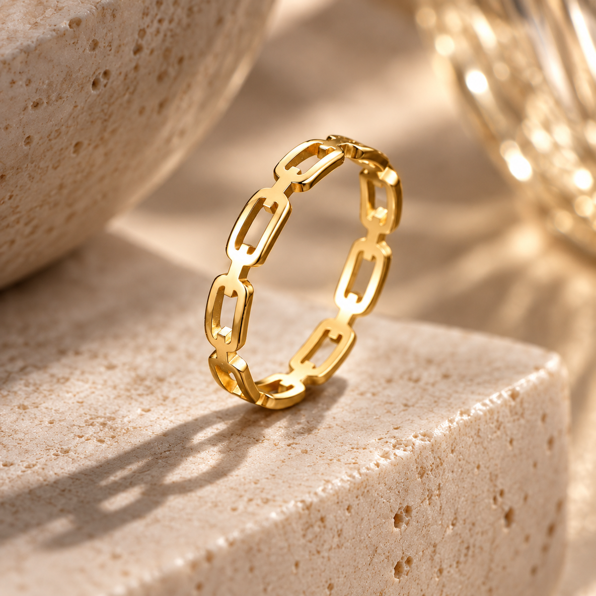 CELINE Link Ring – 18K vergoldeter Edelstahl