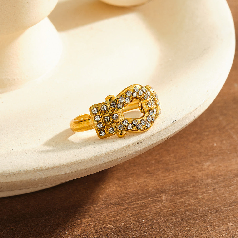 VÉRA – Statement Ring - Aus Edelstahl und 18K vergoldet