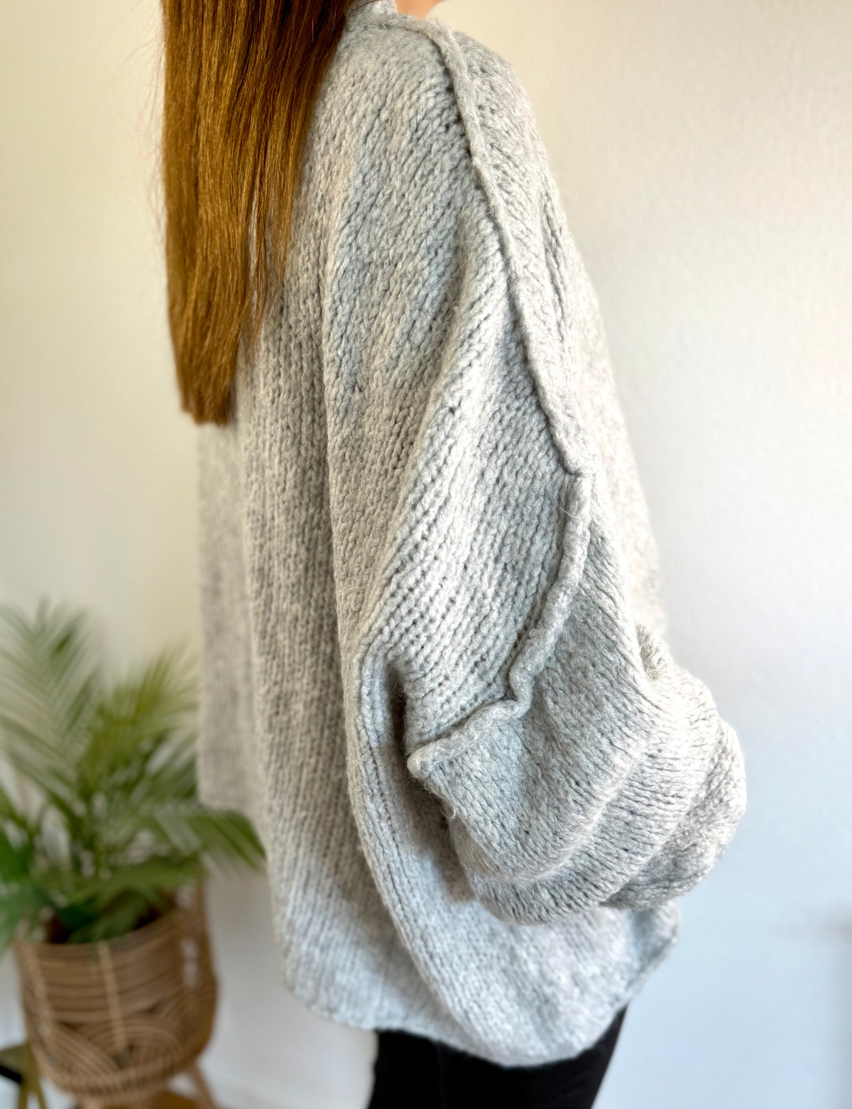 Ultra Oversize Strickcardigan mit Knopfleiste