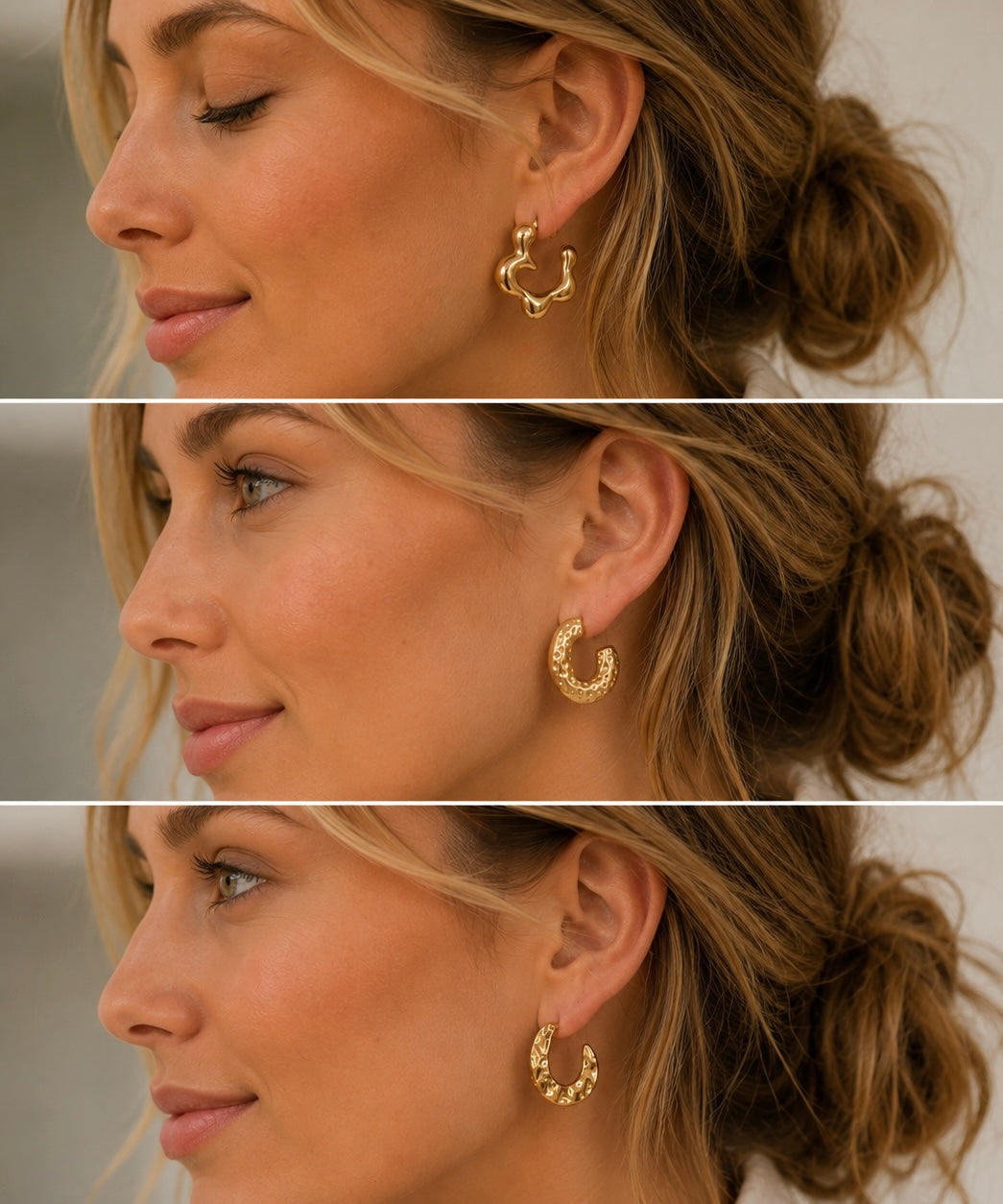 ICONIC CREOLEN - 3 Styles - wasserfest, Edelstahl 304, 18K vergoldet