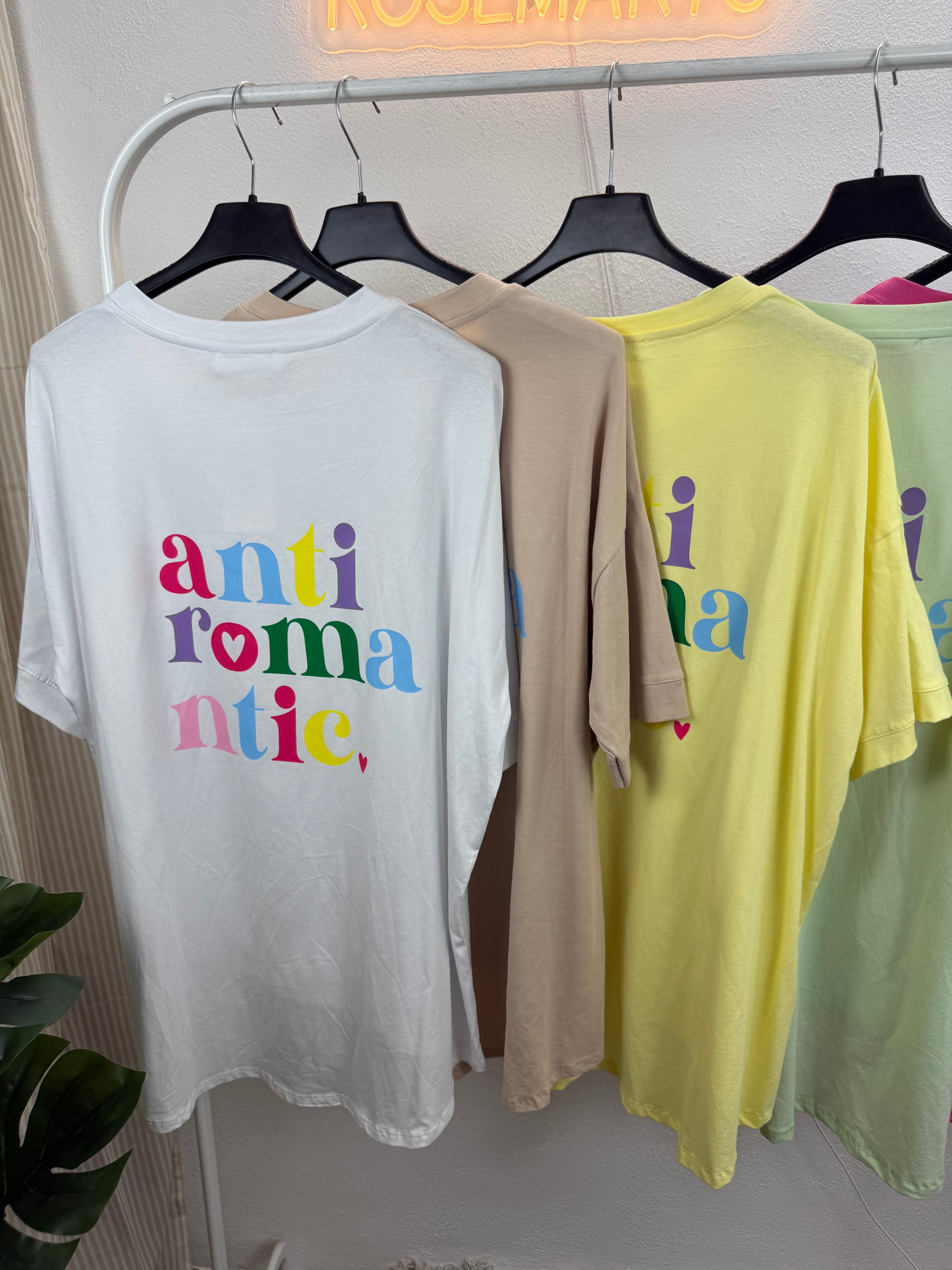 T-Shirt ANTI ROMANTIC - verschiedene Farben