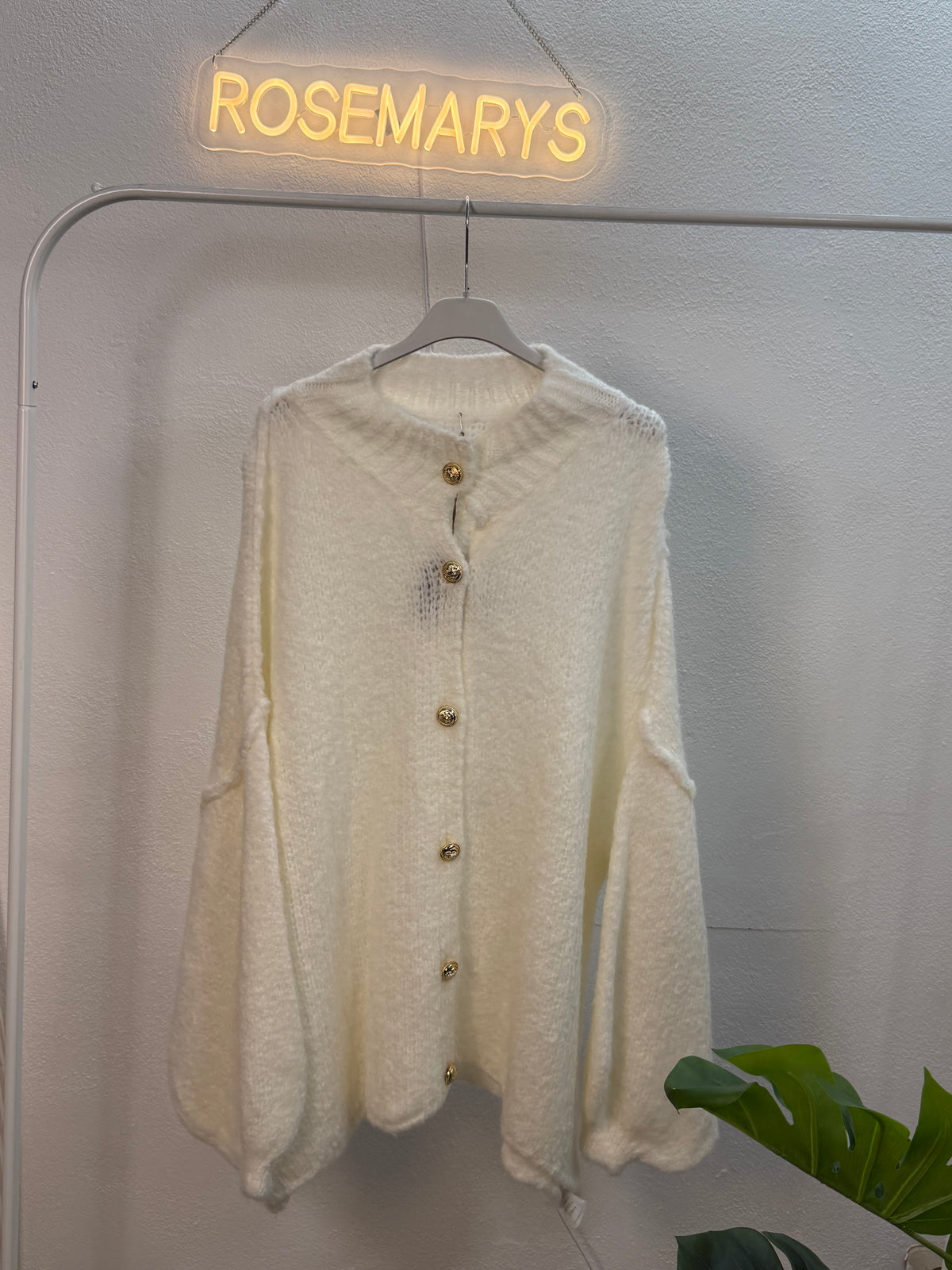 Ultra Oversize Strickcardigan mit Knopfleiste