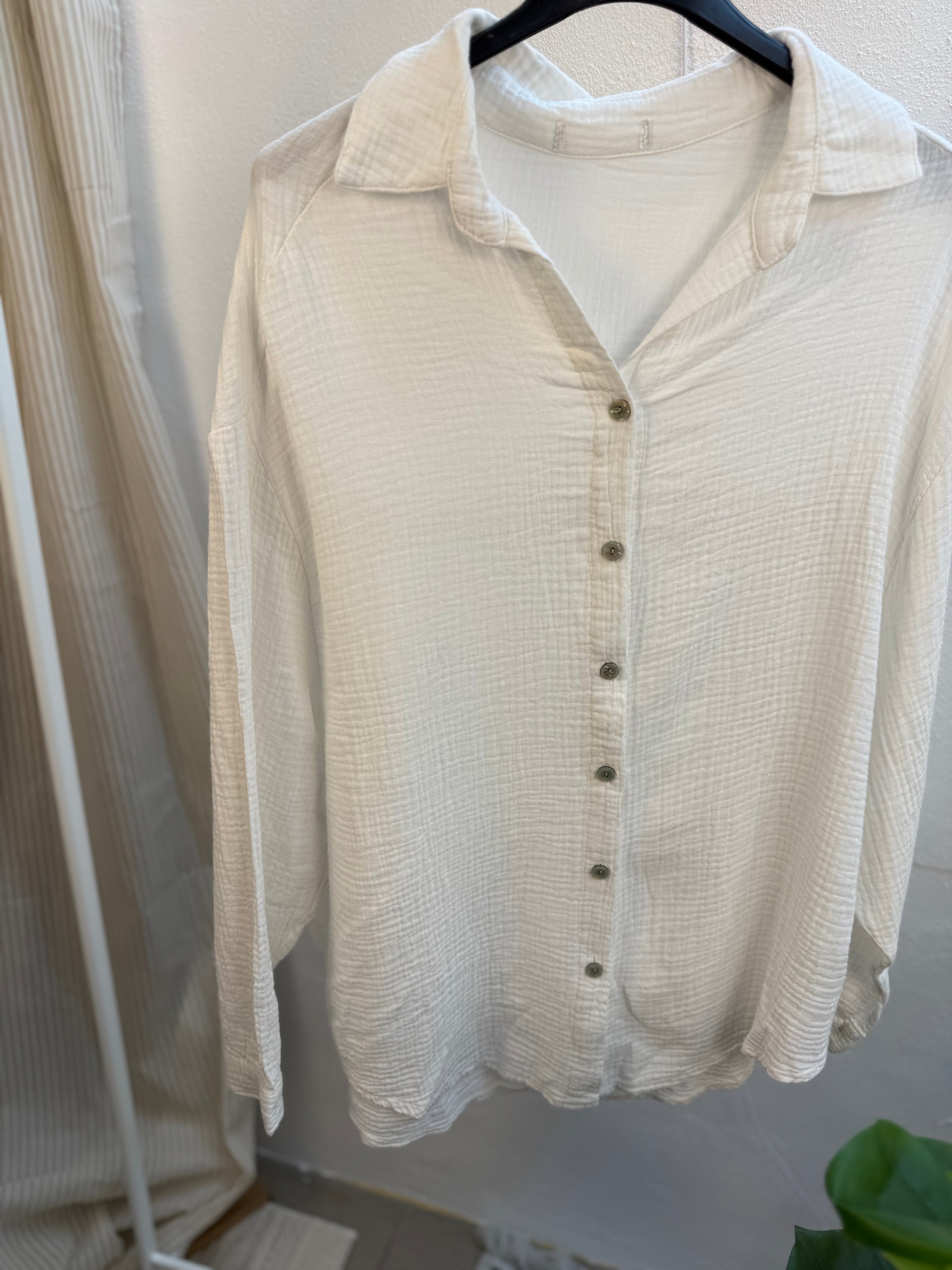 Musselin Oversize Bluse – Made in Italy