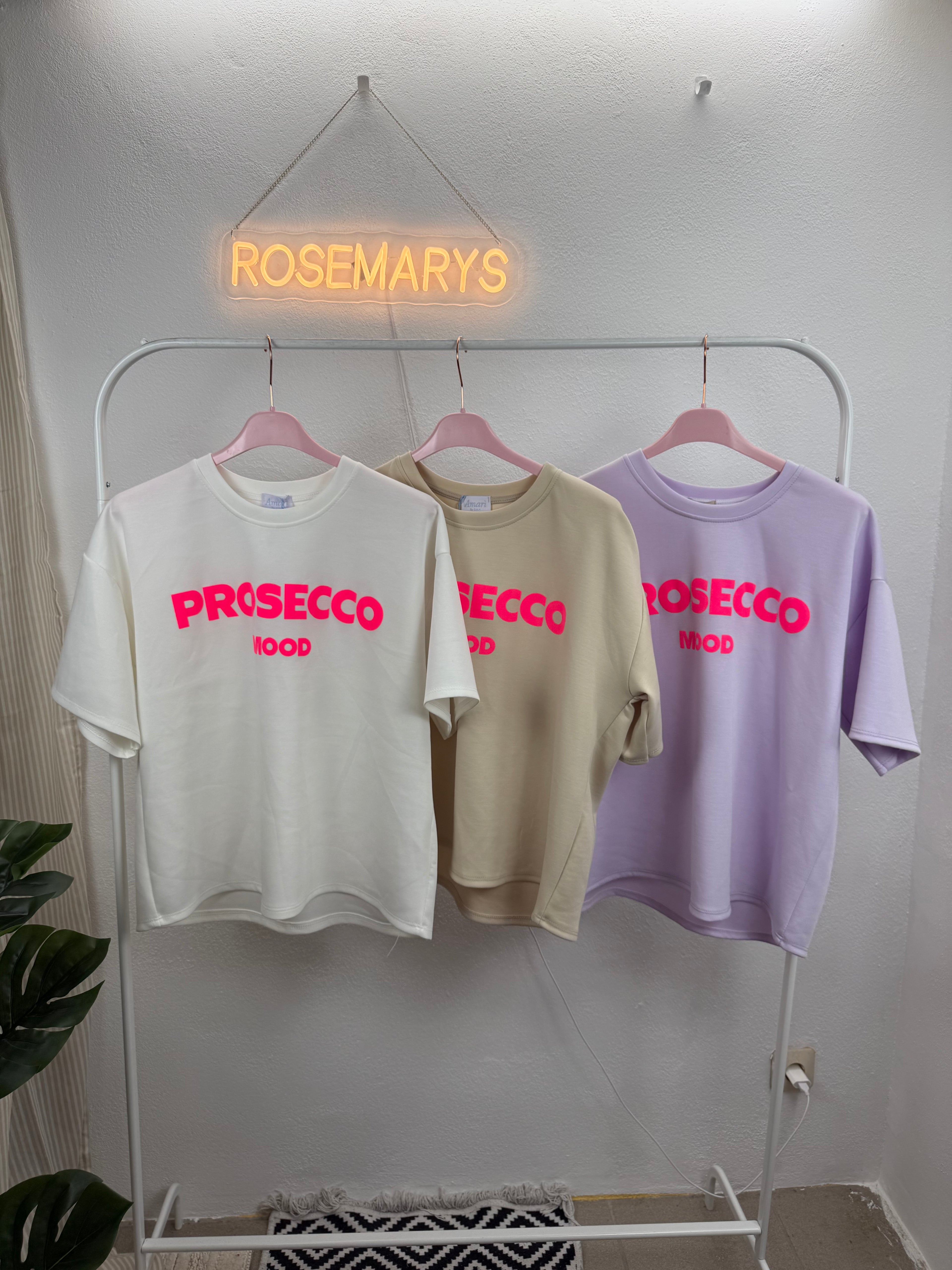 Tshirt aus Butterstoff - PROSECCO MOOD - verschiedene Farben