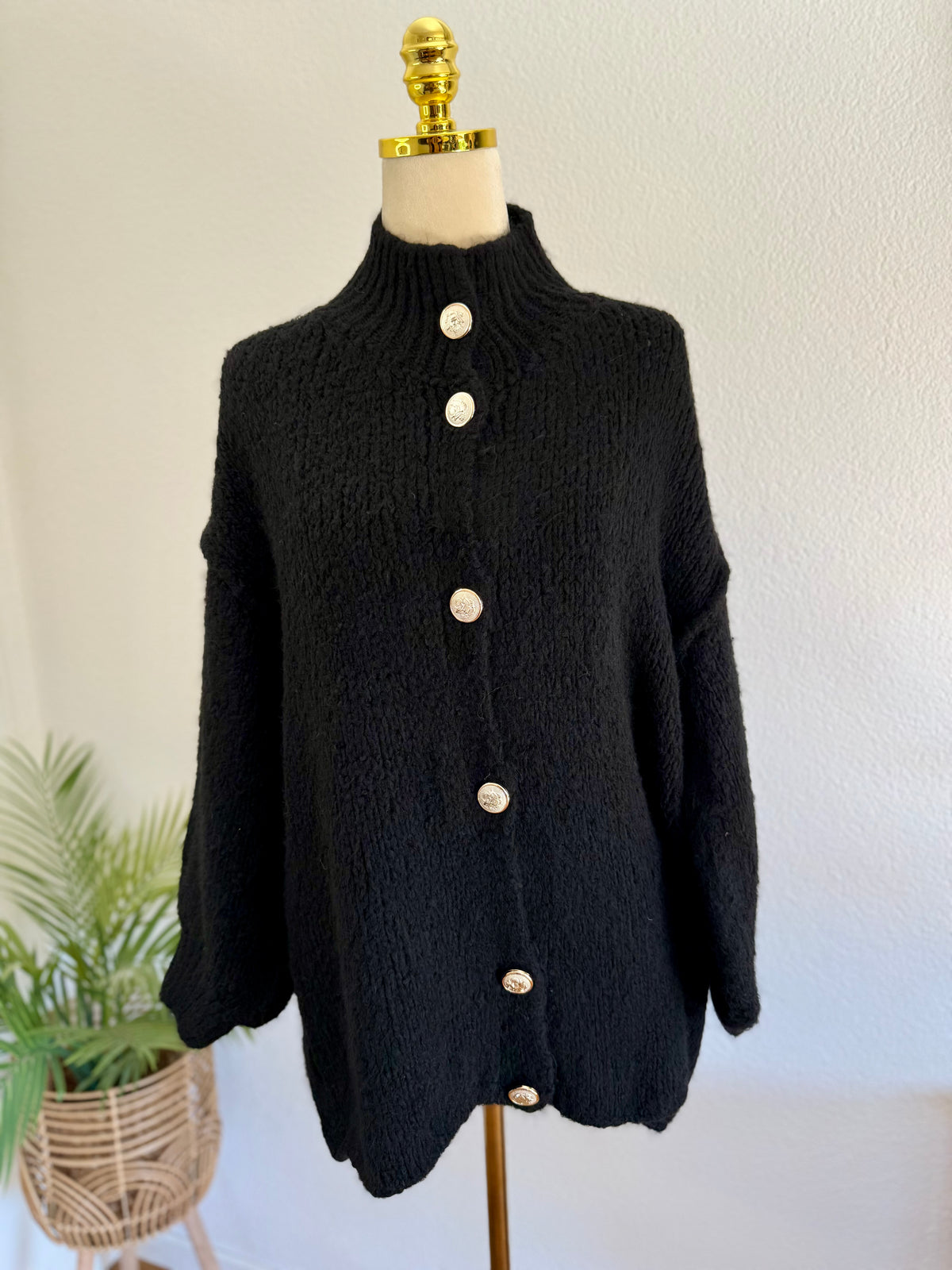 Ultra Oversize Strickcardigan mit Knopfleiste