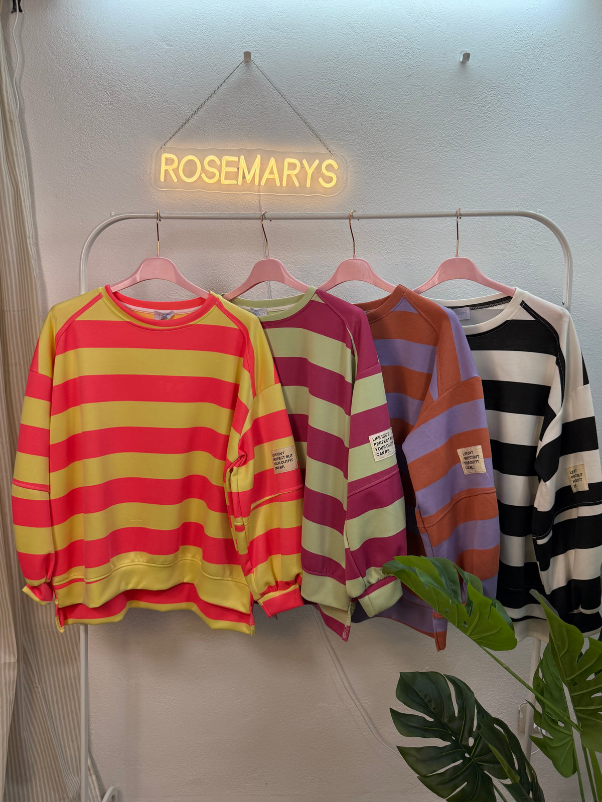 Color Crush Oversize-Pullover 🌈 - mit Streifen