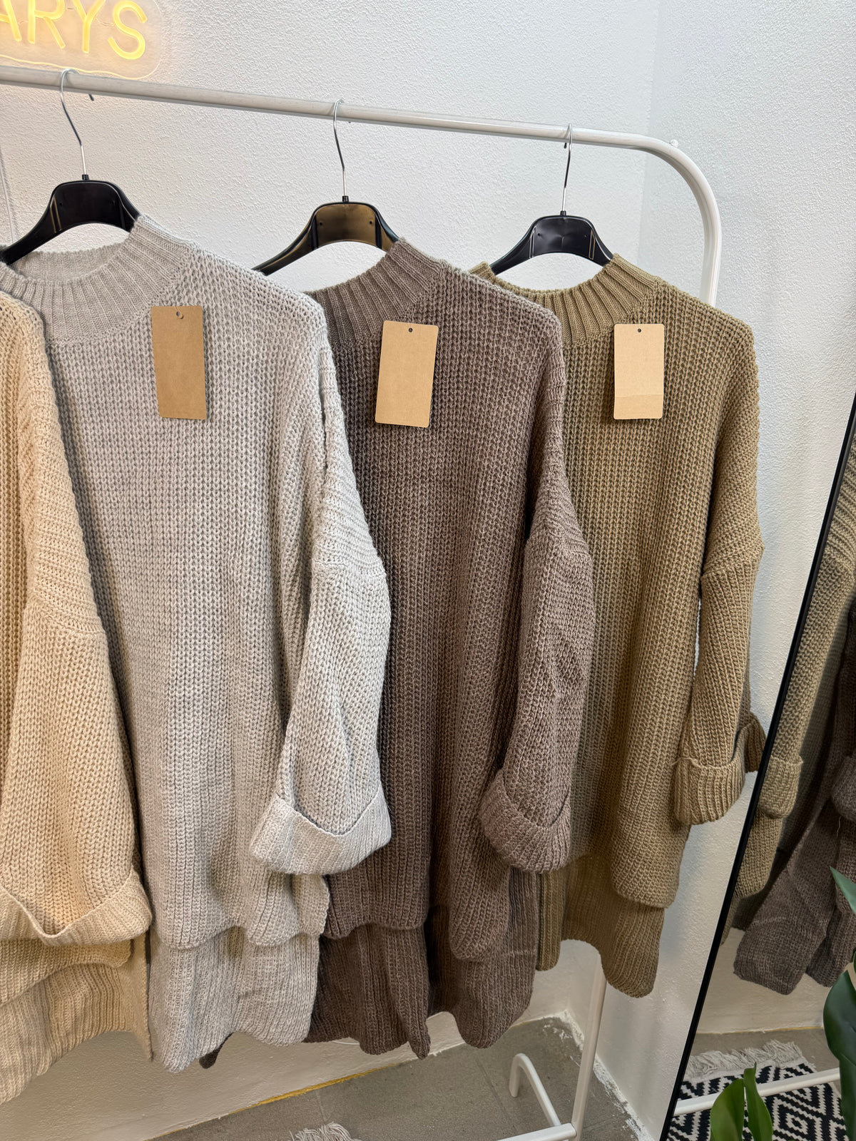 LUNA Oversize-Pullover mit Stehkragen - Einheitsgröße von 36-46