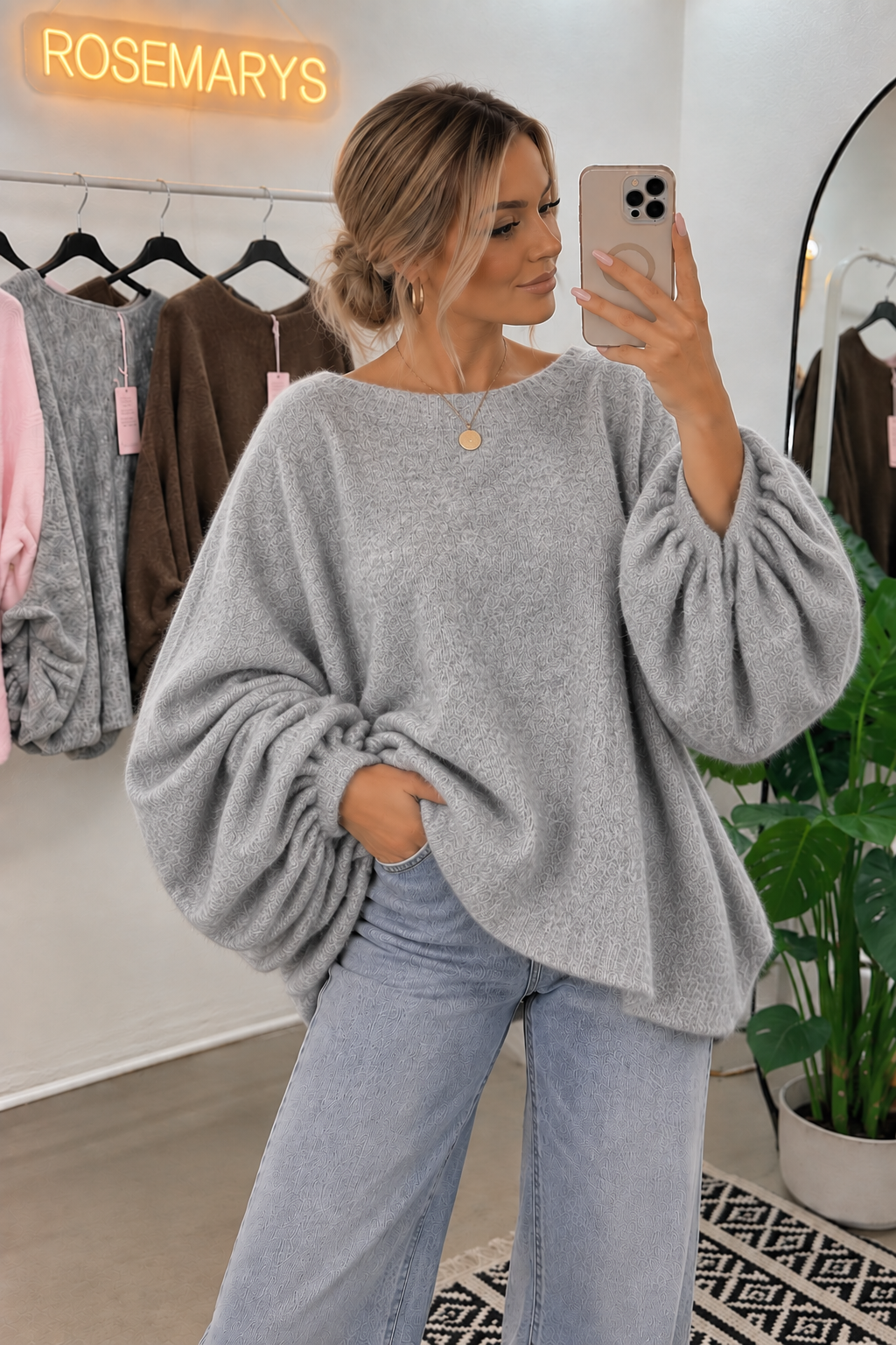 BALLOON KNIT 🤎 - Ultra Oversize Pullover mit Alpaka-Wolle - bis 48/50 tragbar