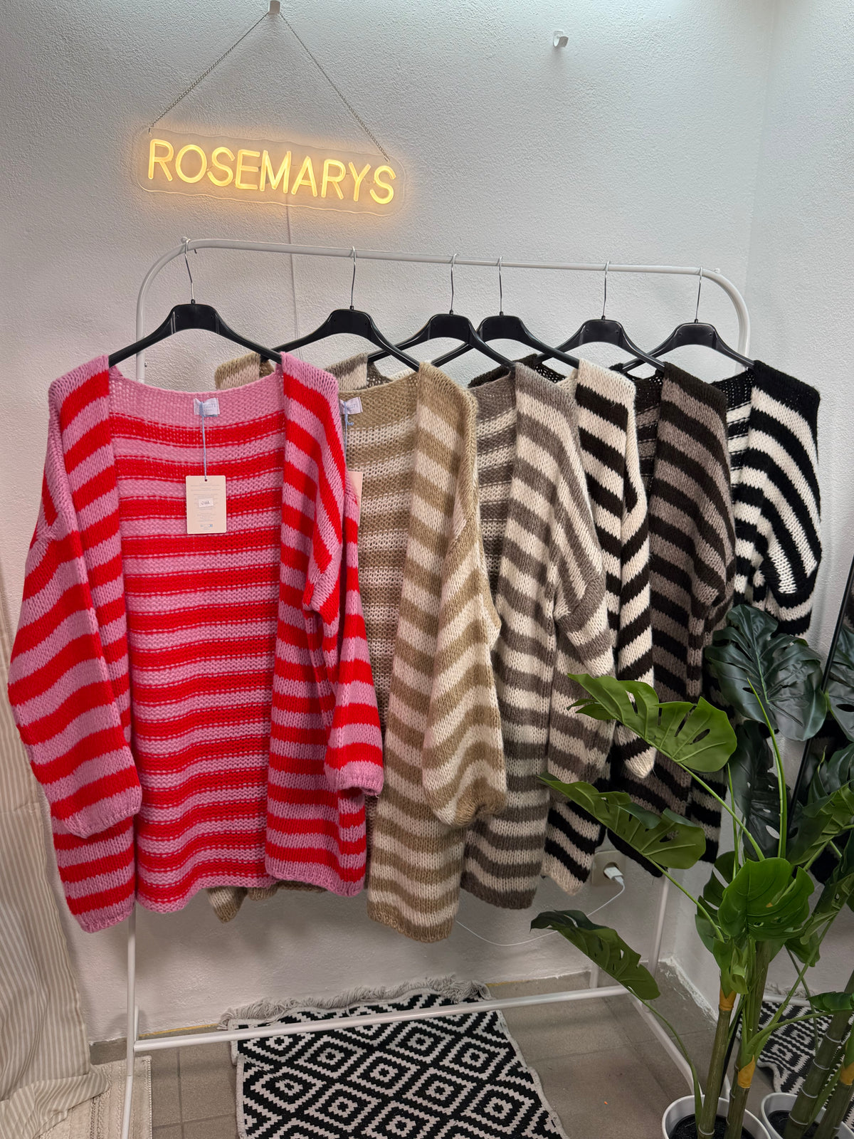 STRIPE LOVE - mittellanger Cardigan - passt von 36 bis 46