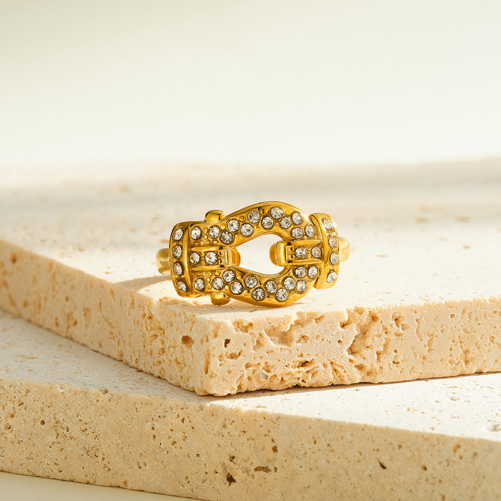 VÉRA – Statement Ring - Aus Edelstahl und 18K vergoldet