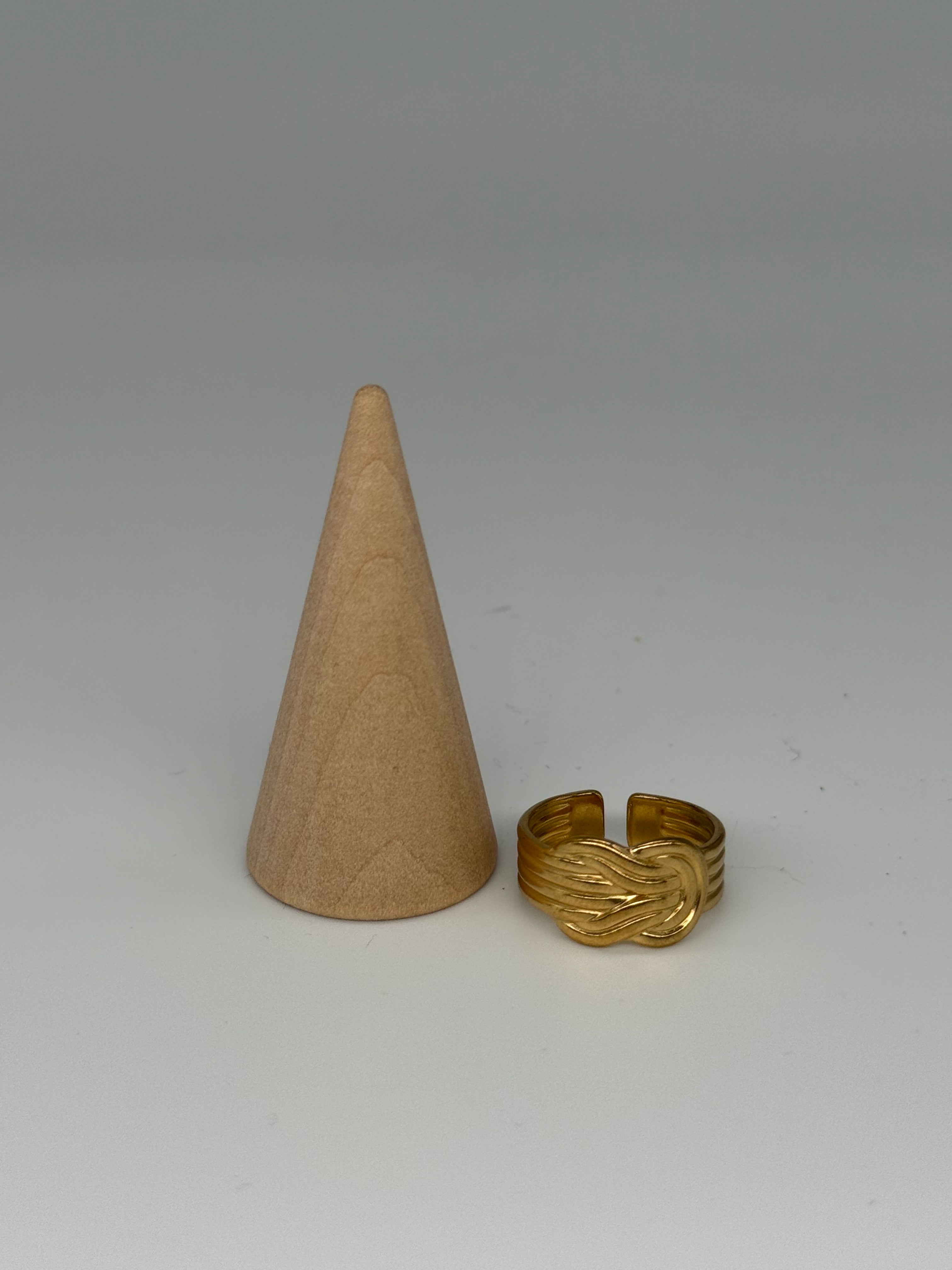 FLOW Ring - Edelstahl, 18k vergoldet